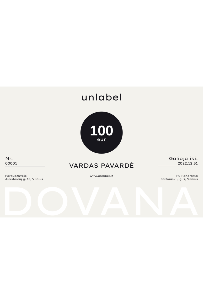 100 eur dovanų kuponas | unlabel