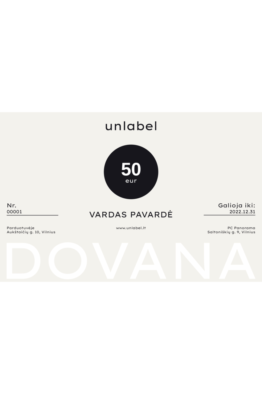 50 eur dovanų kuponas | unlabel