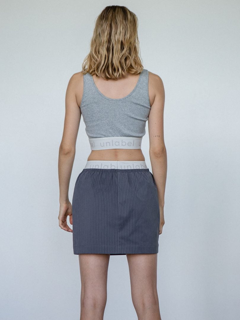 mini skirt with unlabel elastic waist | unlabel | ss '22