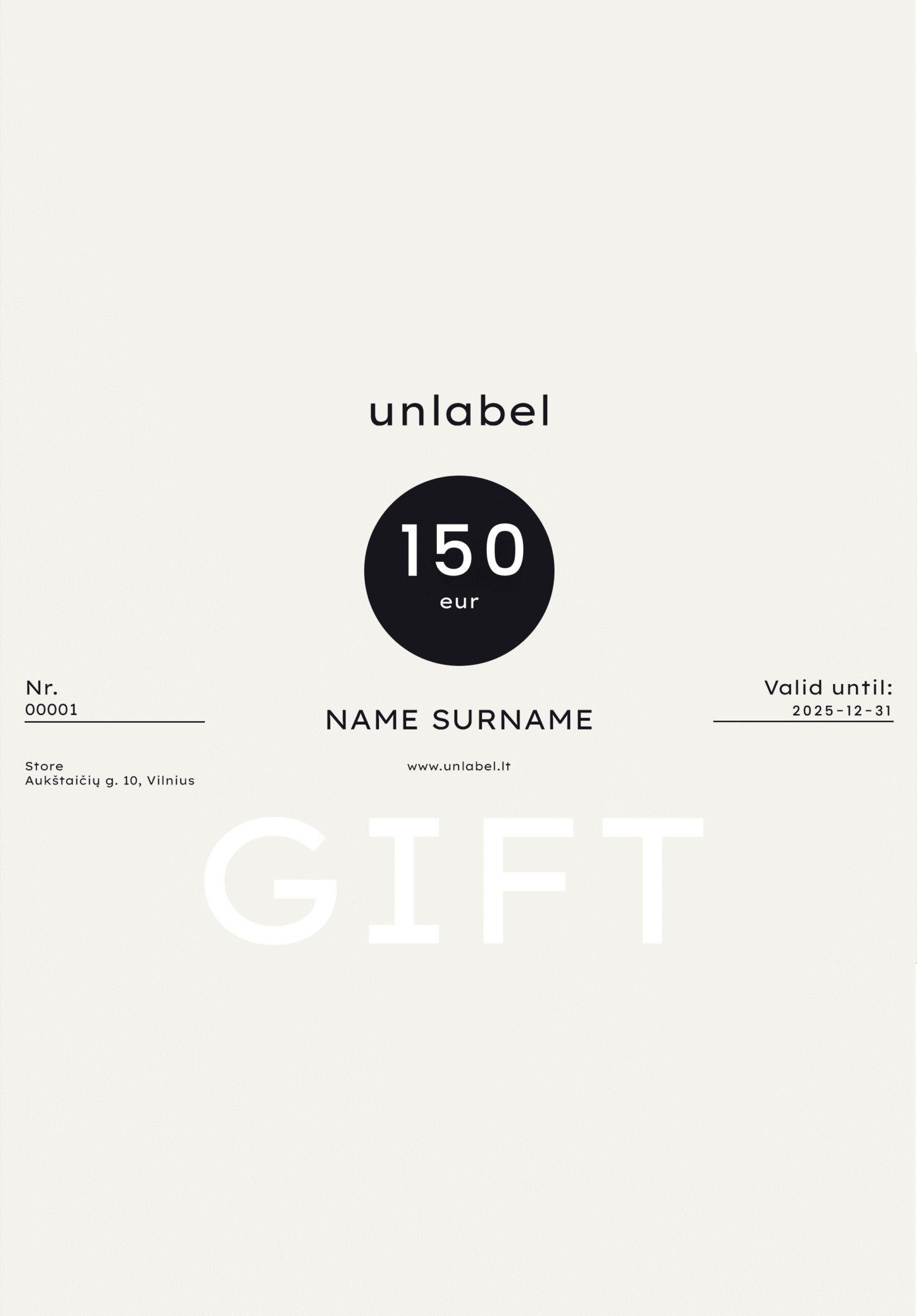 EUR unlabel coupon | unlabel