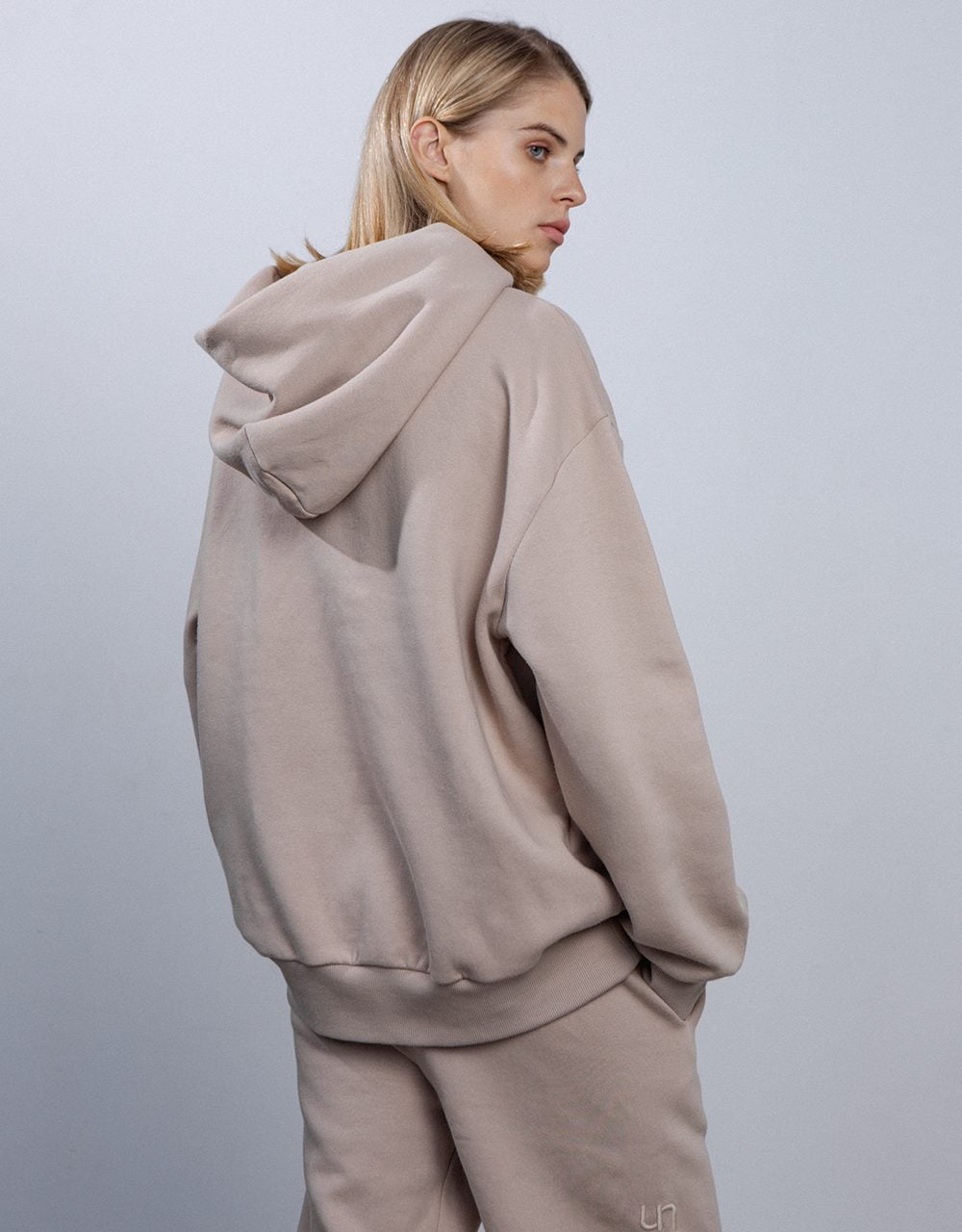 sublime hoodie, latte color, xs, s, m, l sizes. unlabel clothing