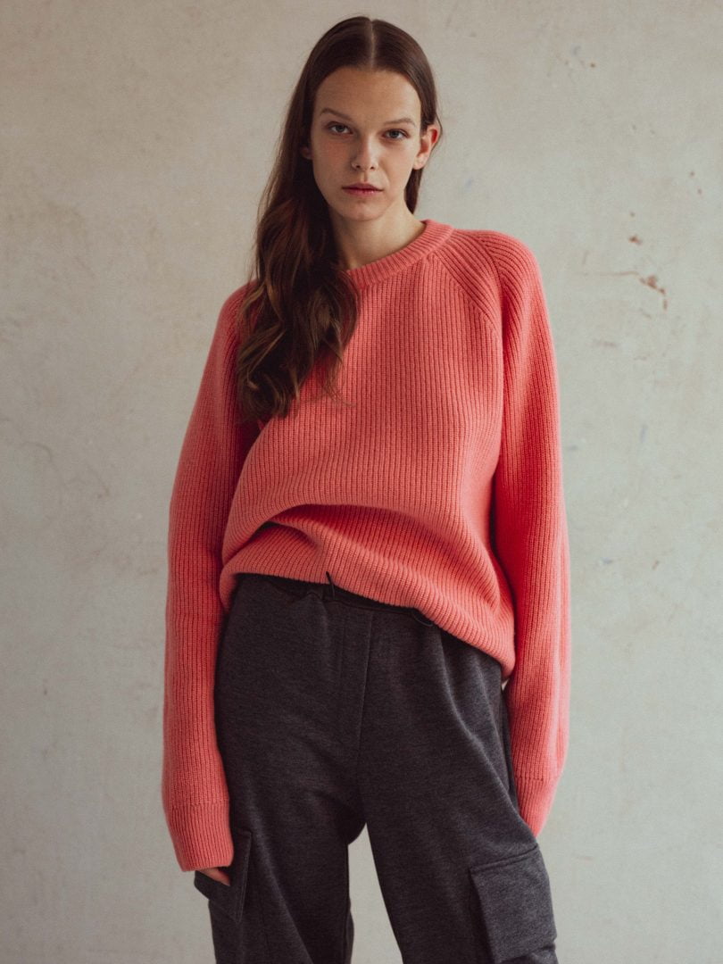 goya sweater | unlabel oversize his and hers sweater goya, italian yarn, 90% merino wool, 10% cashmere, heavyweight knit, roundneck, raglan sleeves, loose oversize fit sweater.
