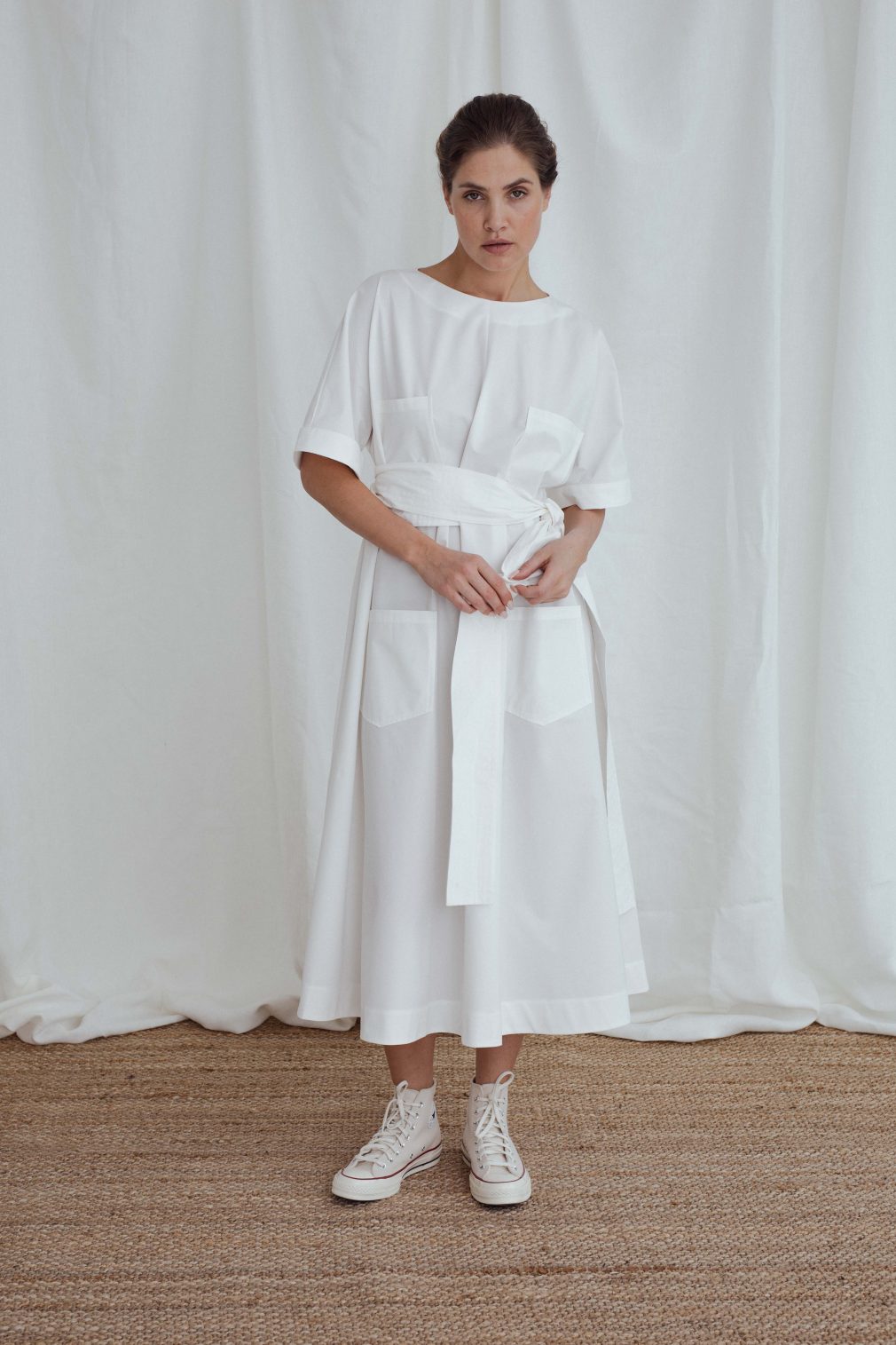 white relax dress | unlabel ss23