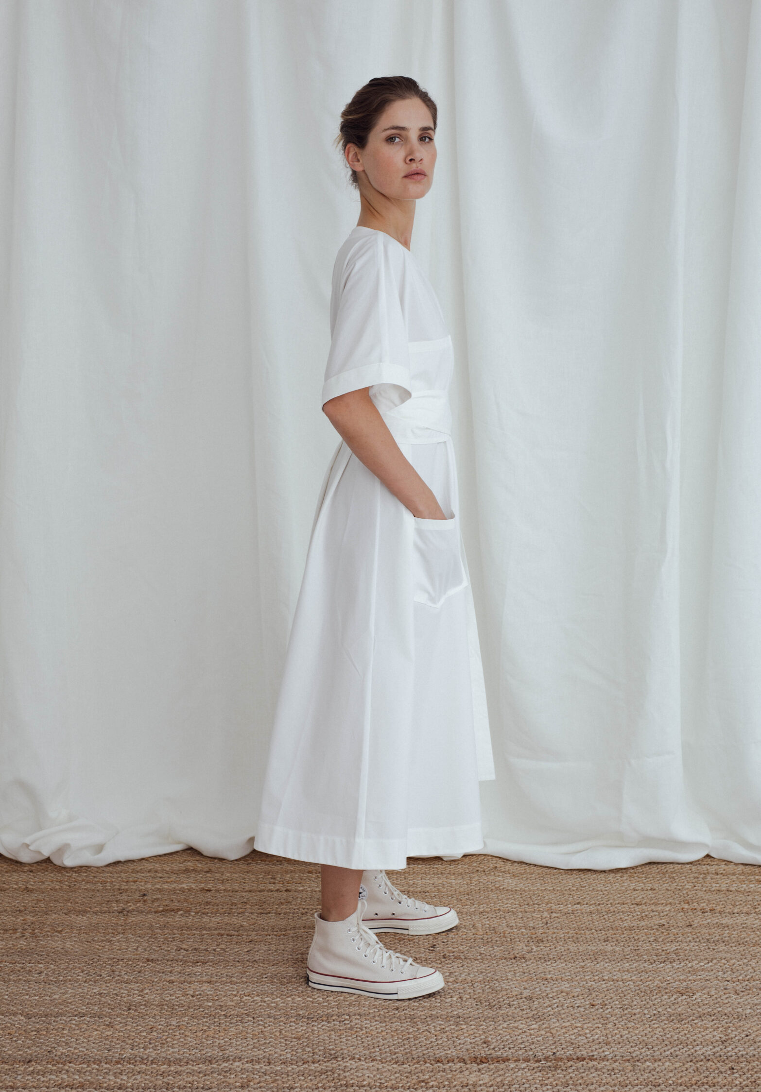 white relax dress | unlabel ss23