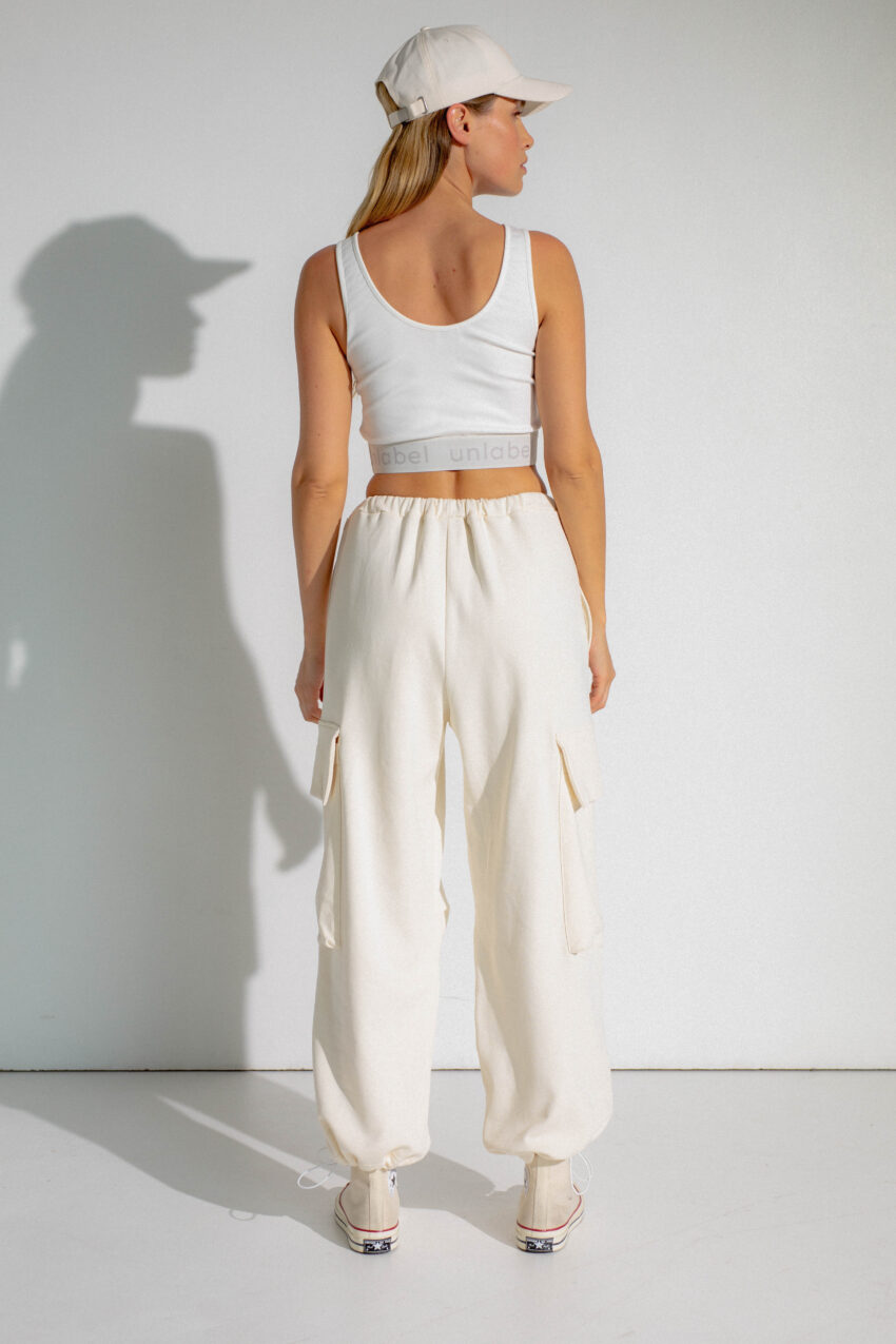 classy cargo pants milk creame | unlabel ss23