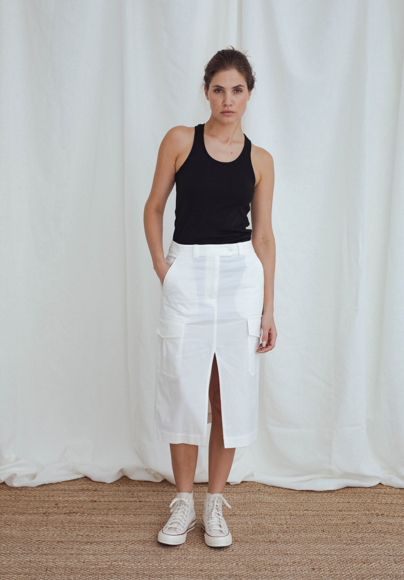 sublime skirt, offwhite - unlabel ss23