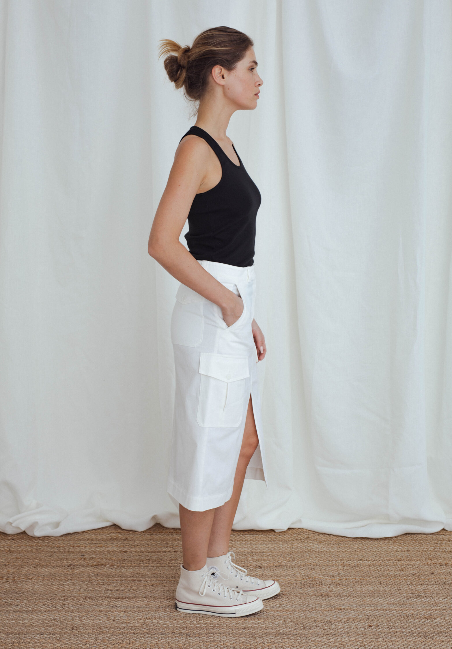 sublime skirt, offwhite - unlabel ss23