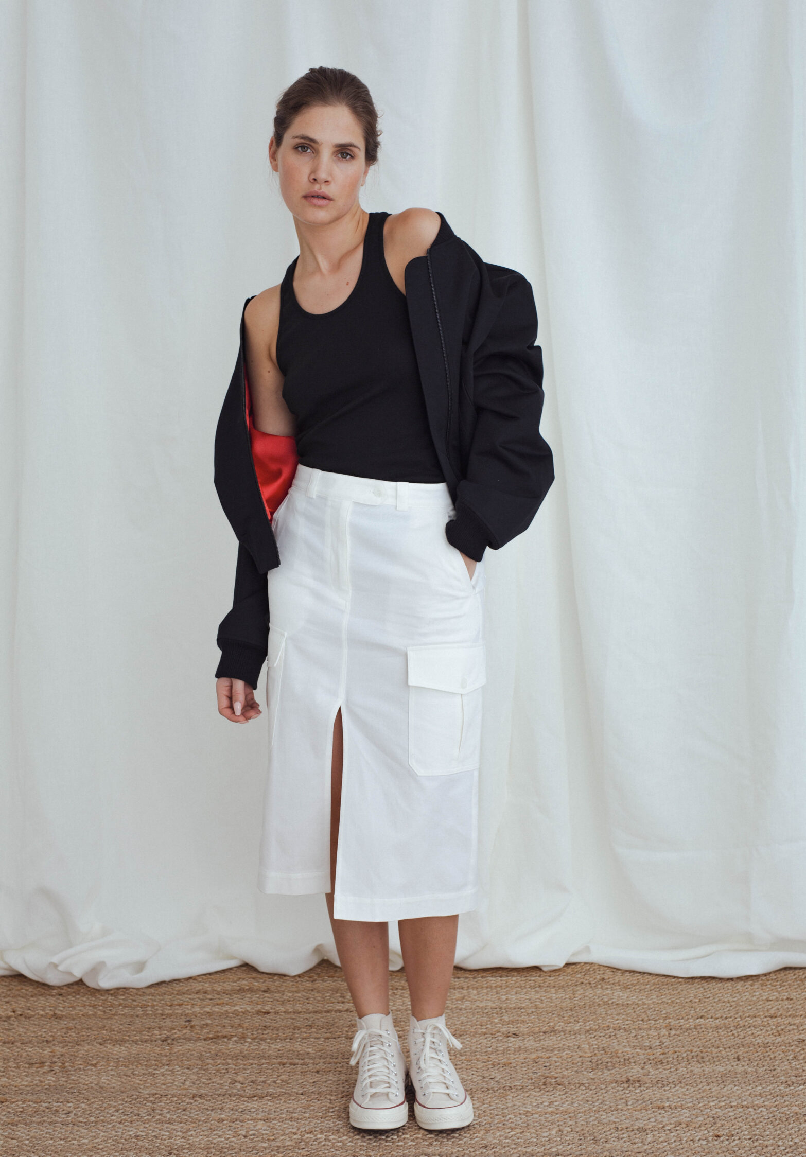 sublime skirt, offwhite - unlabel ss23