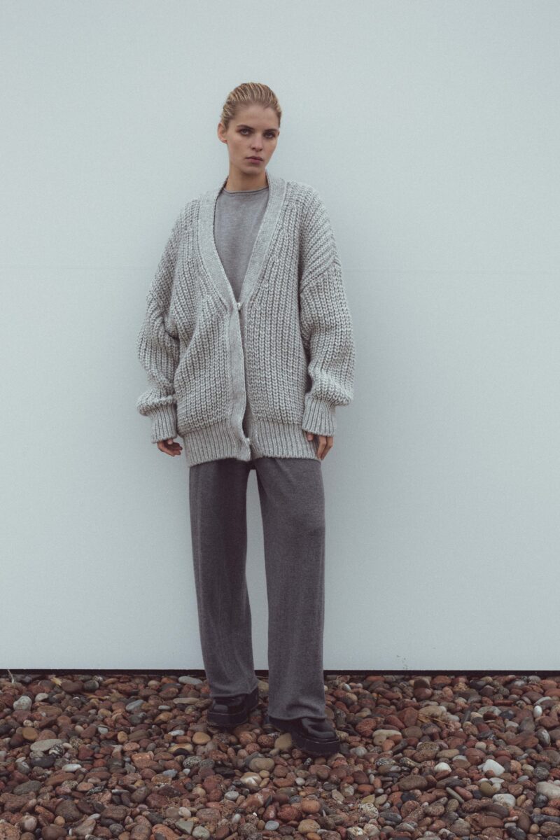 light cardigan grey melange |unlabel fw 23/24