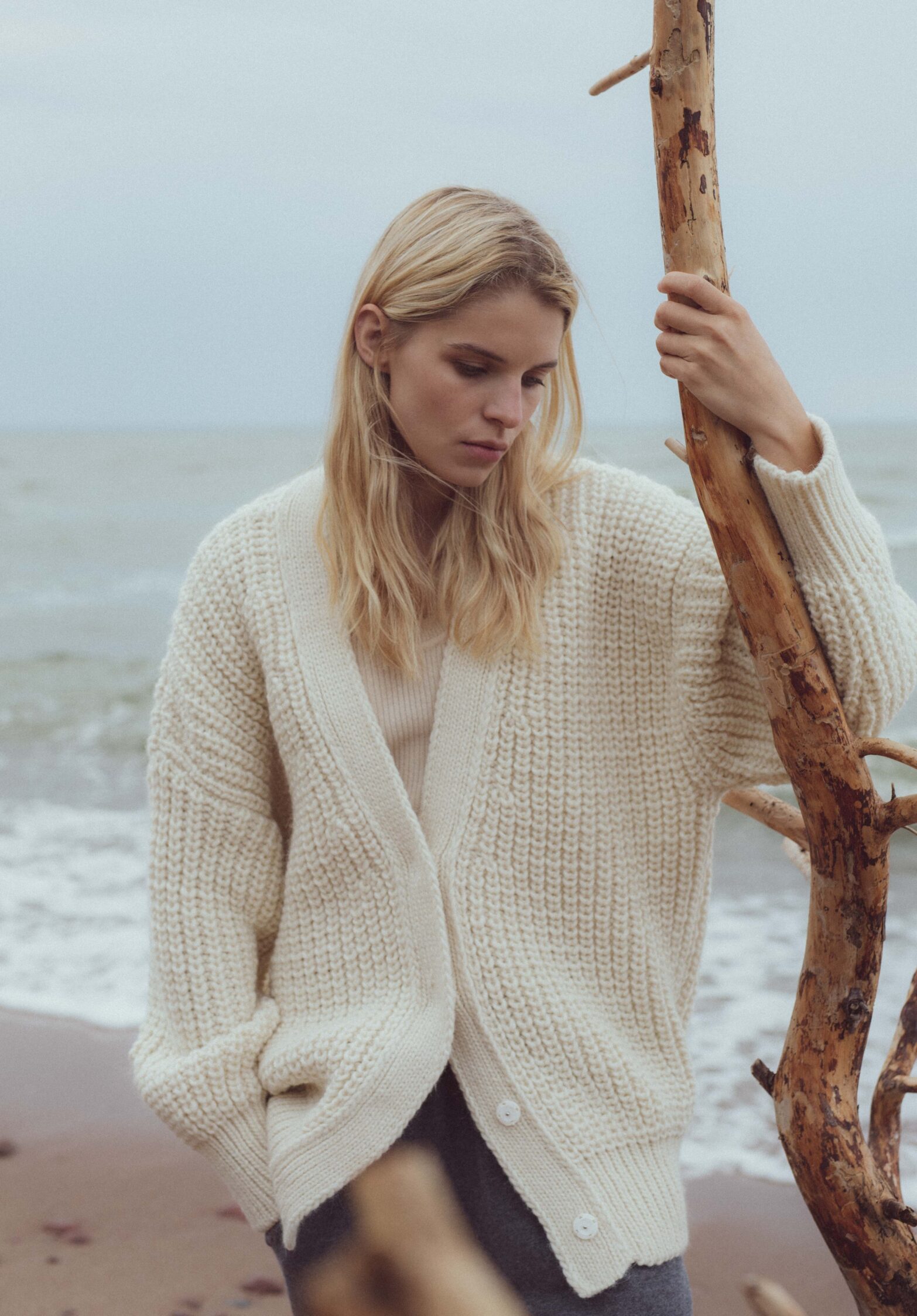 lucida cardigan cream | unlabel fw 23/24
