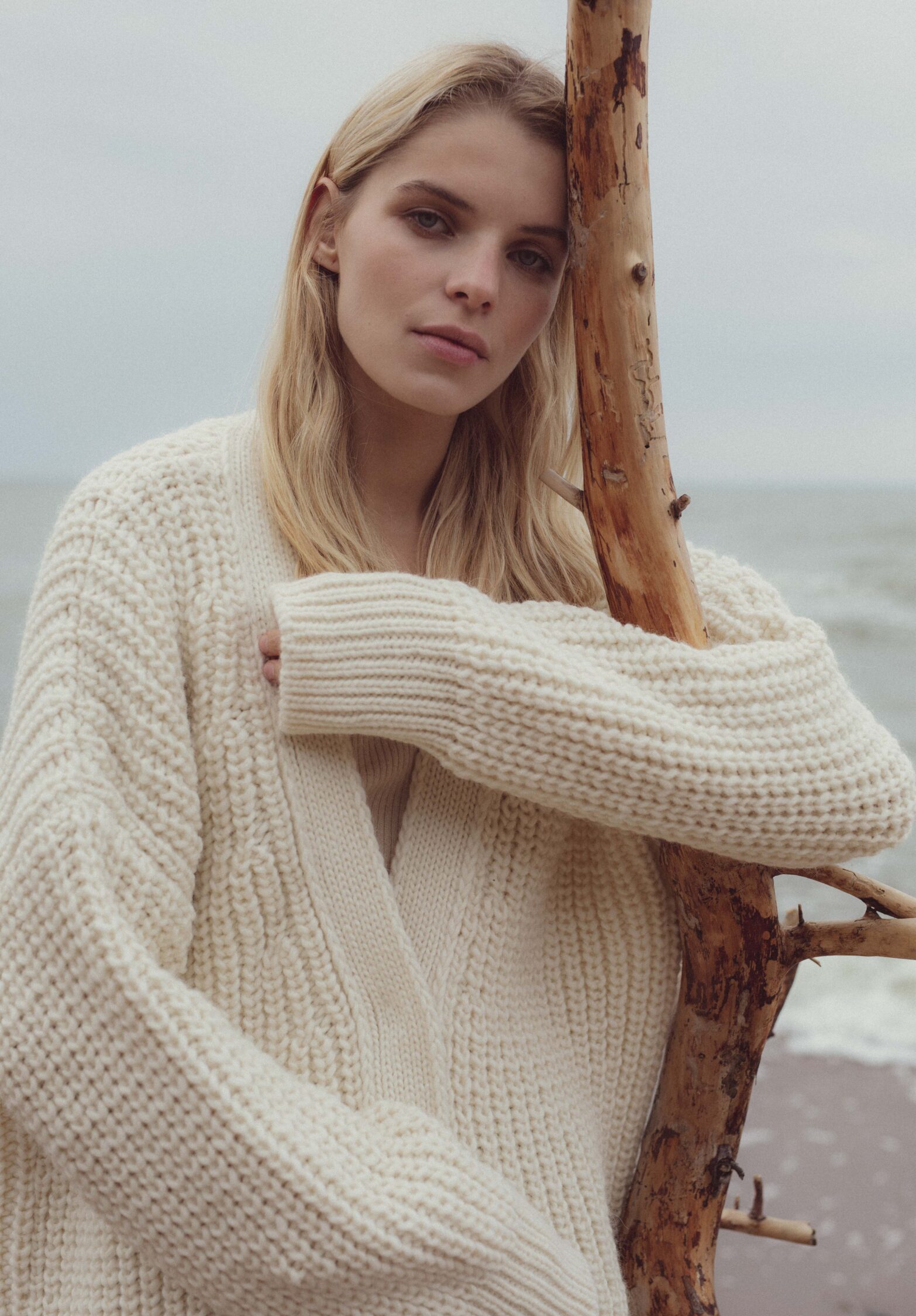 lucida cardigan cream | unlabel fw 23/24