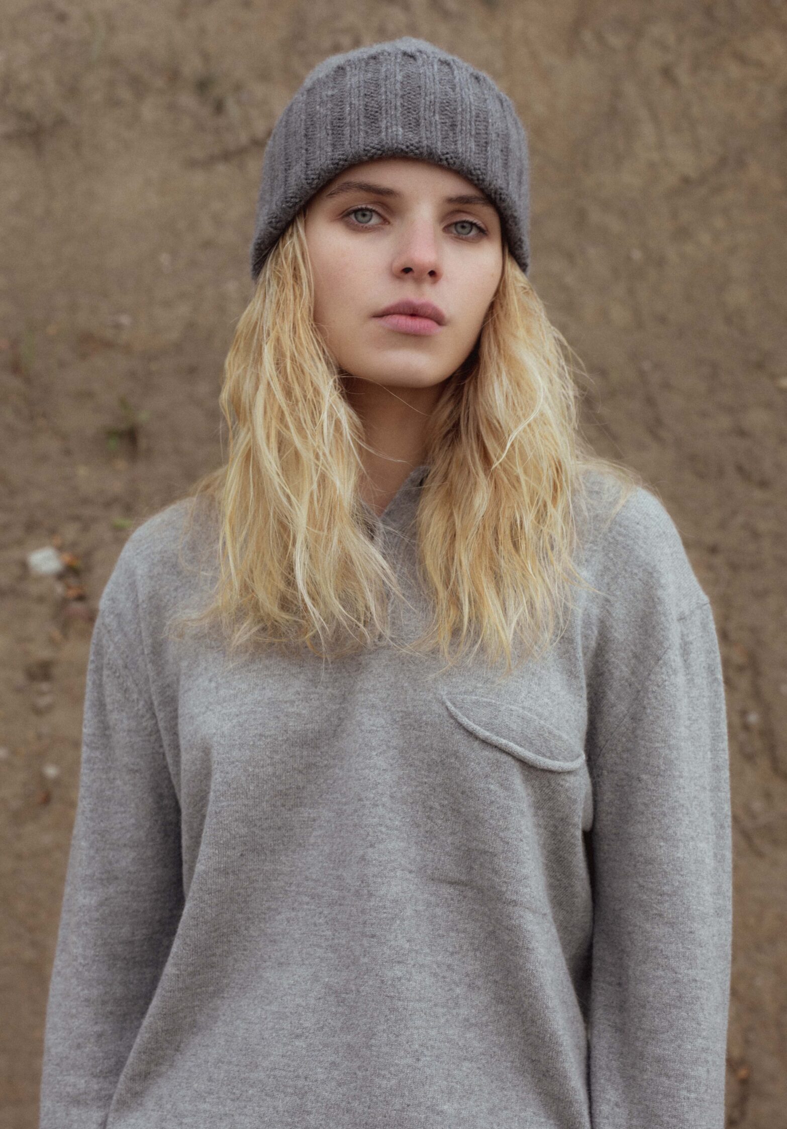 medina hat, mid grey melange | unlabel fw 23/24