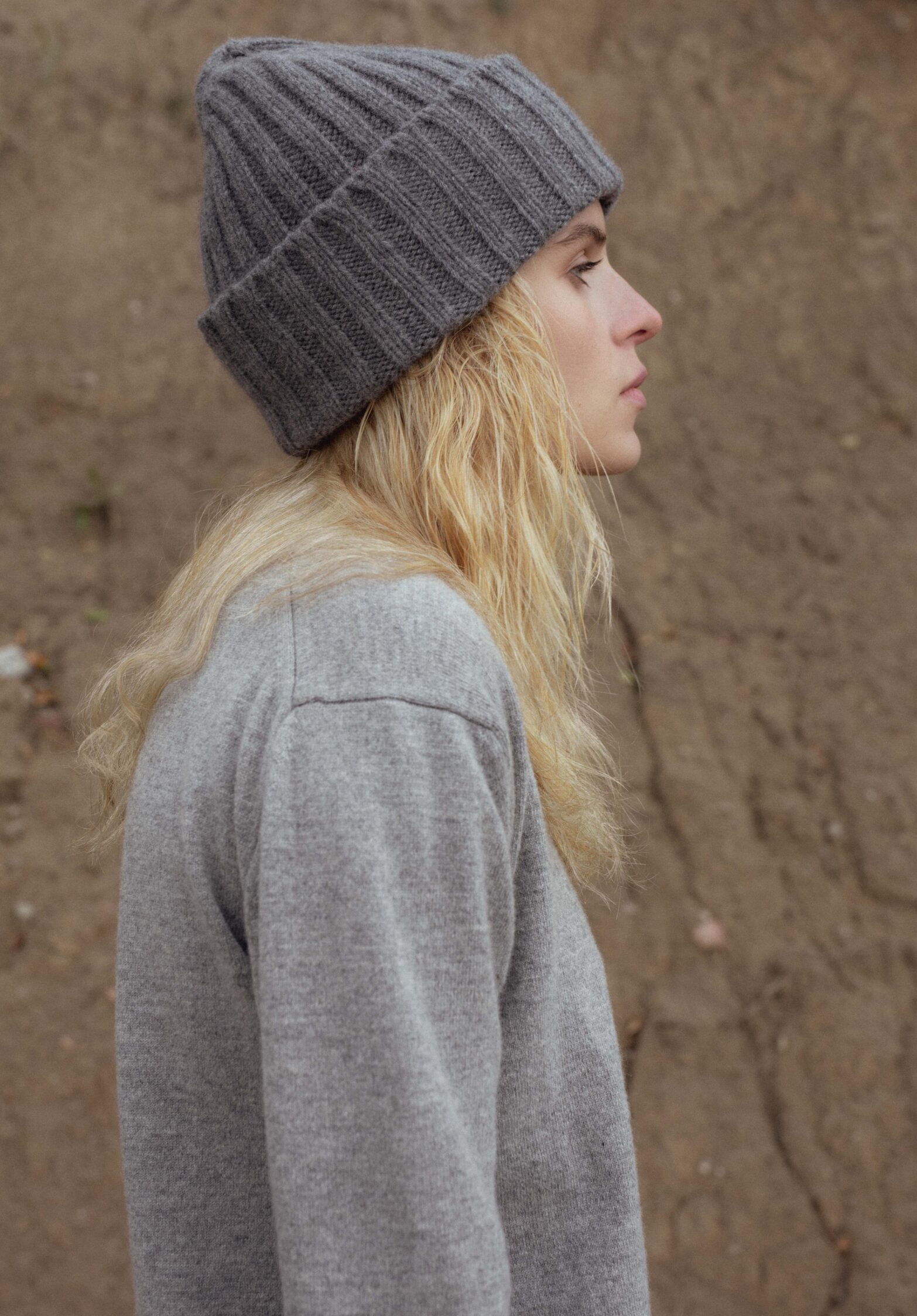 medina hat, mid grey melange | unlabel fw 23/24