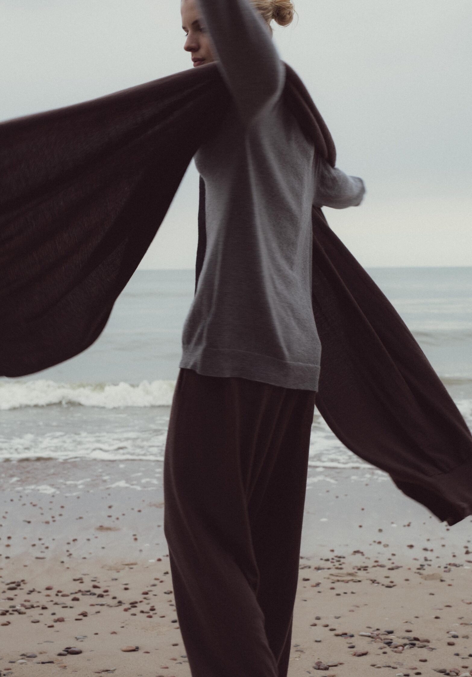 mistify scarf black | unlabel fw 23 24