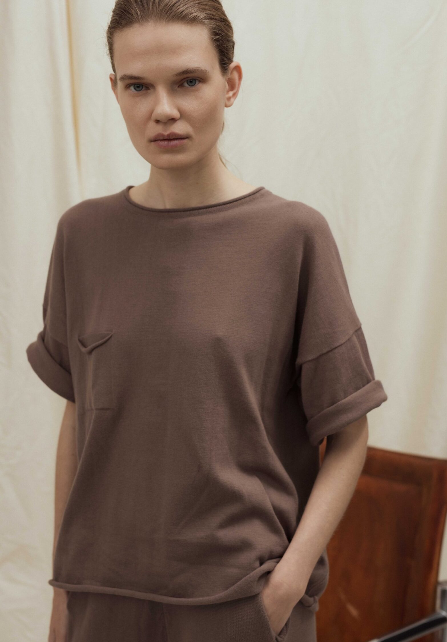 Elvin short sleeve knitted sweater  | unlabel