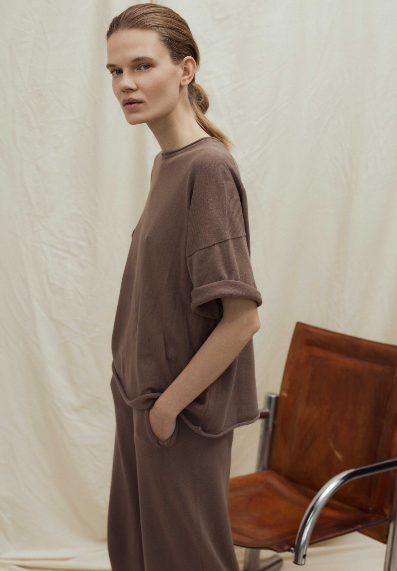 Elvin short sleeve knitted sweater  | unlabel
