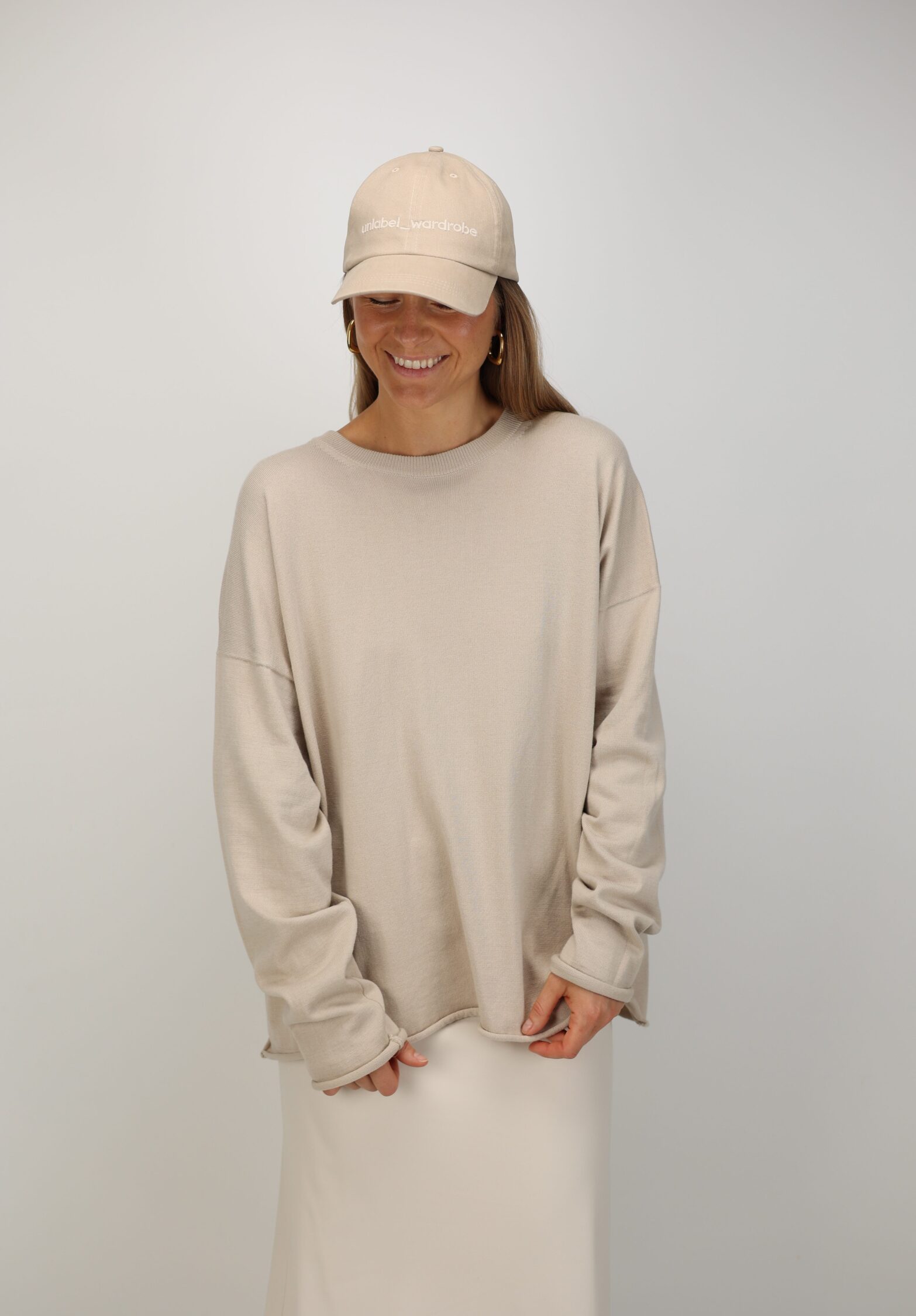unlabel cap Sandoff white  | unlabel