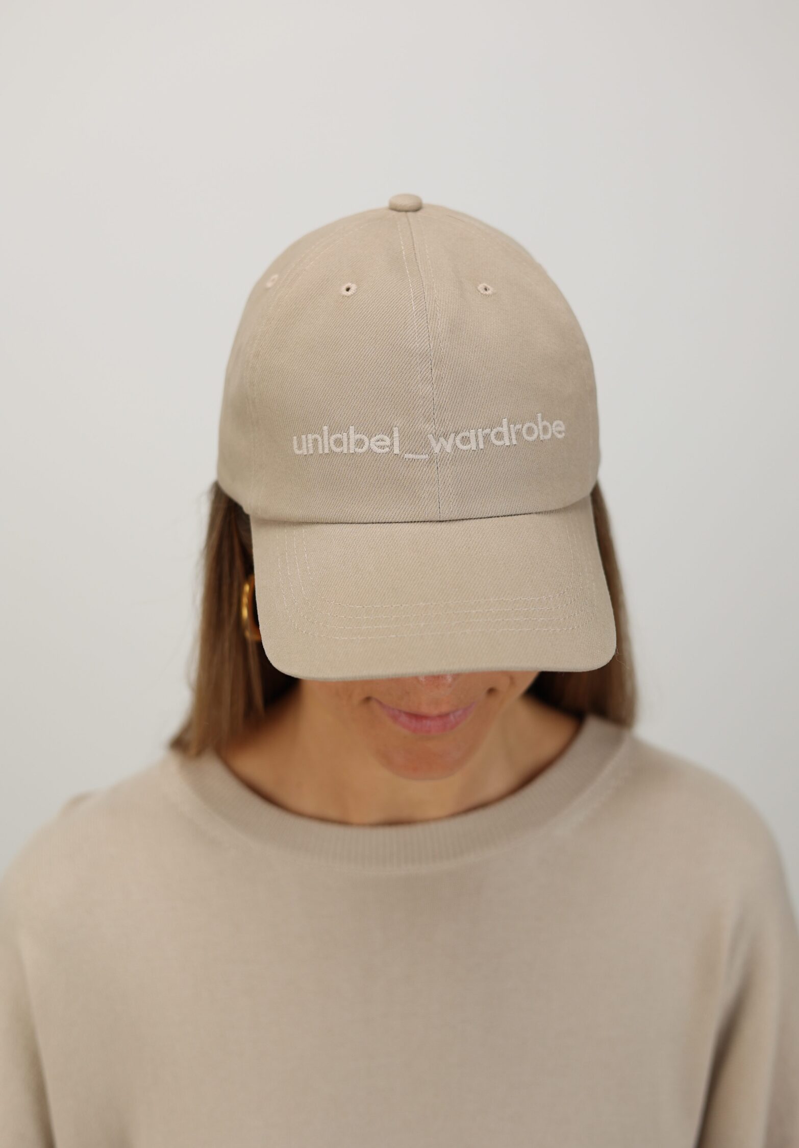 unlabel cap Sandoff white  | unlabel