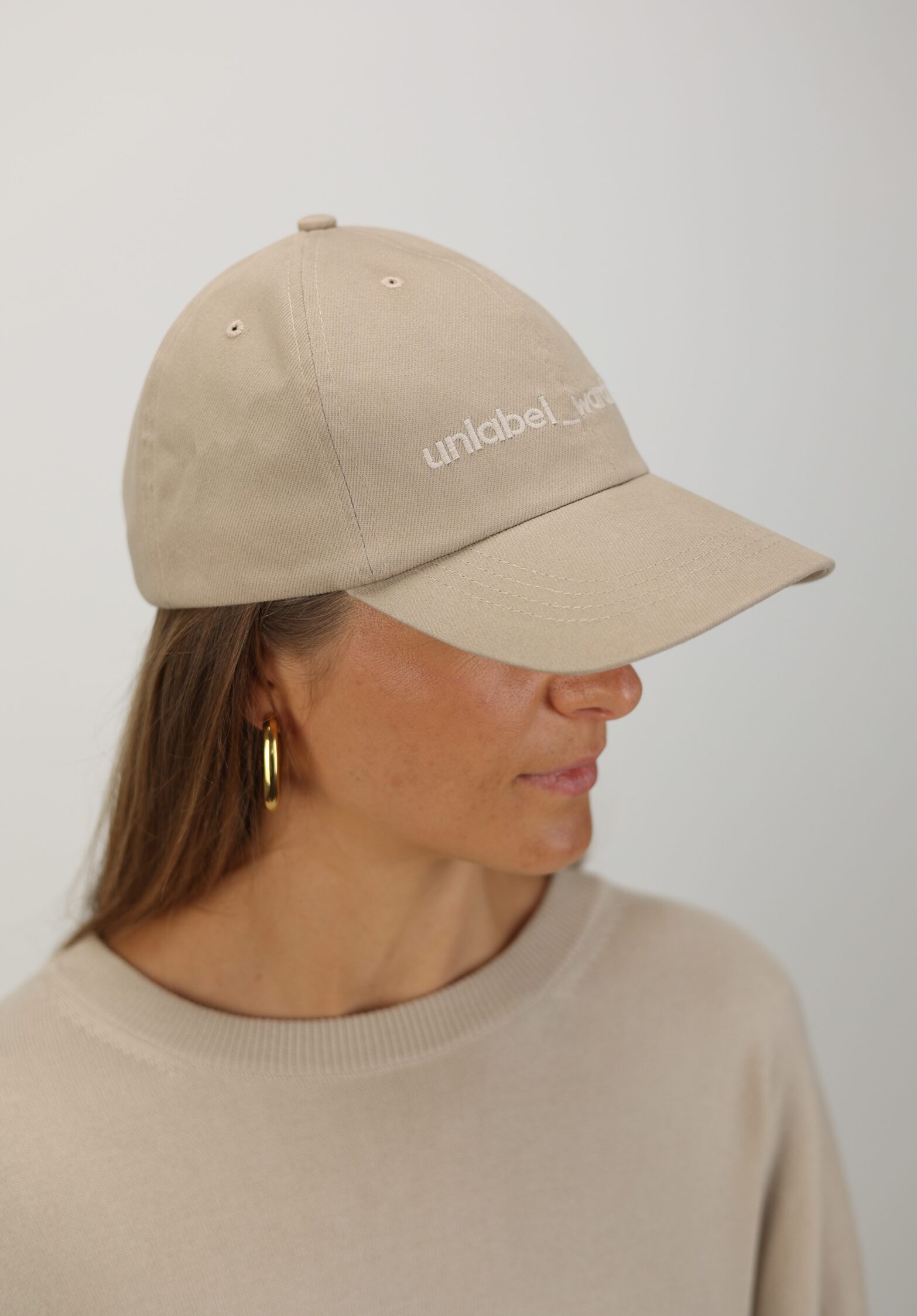 unlabel cap Sandoff white  | unlabel