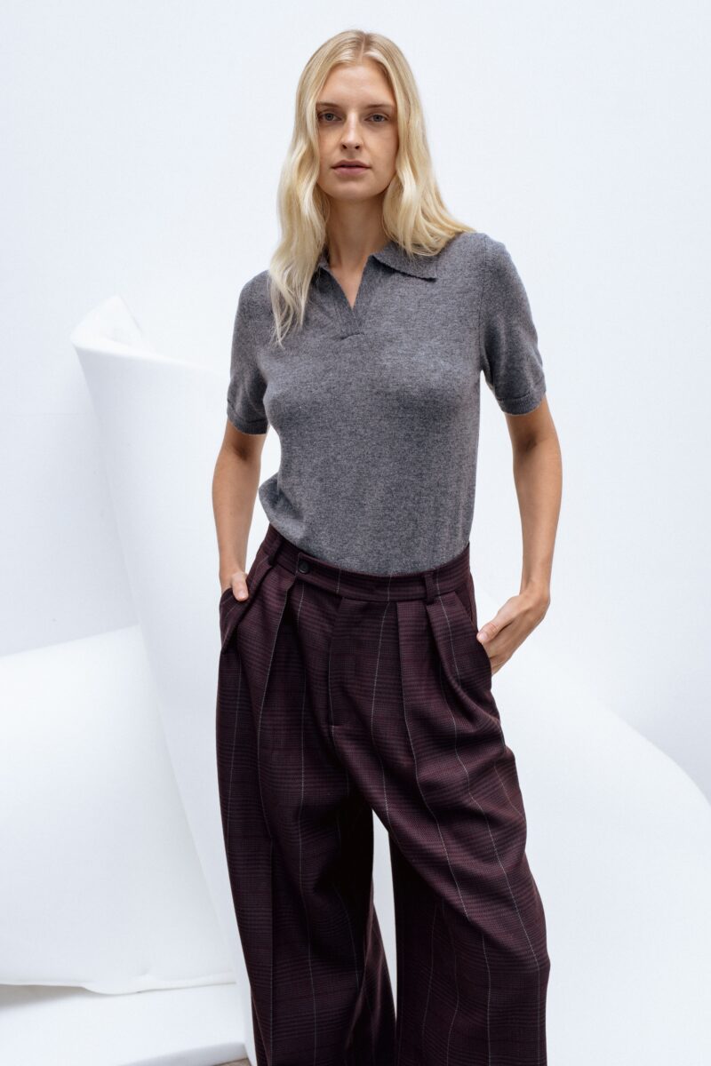 Loluru knitted polo top