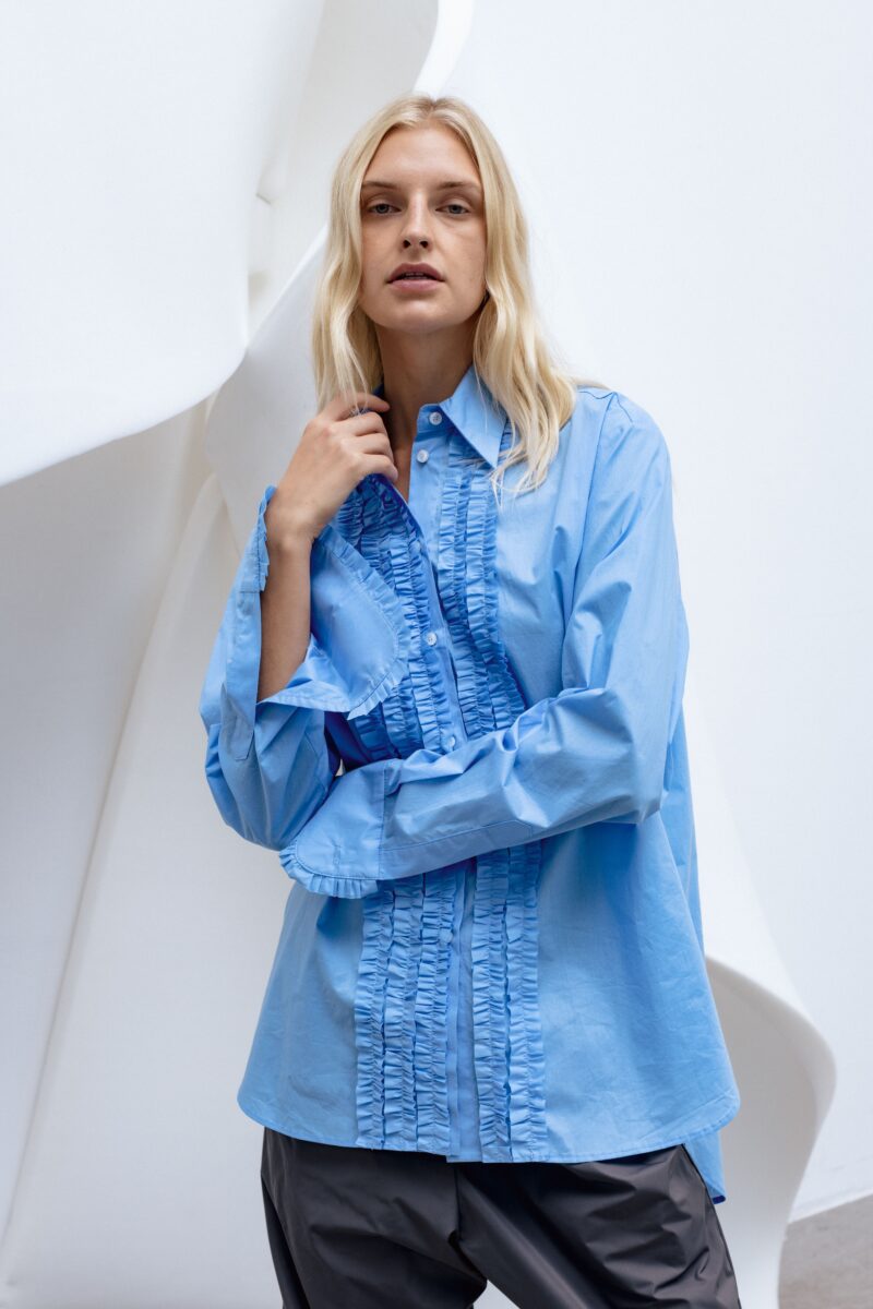 Crisp ruffled shirt