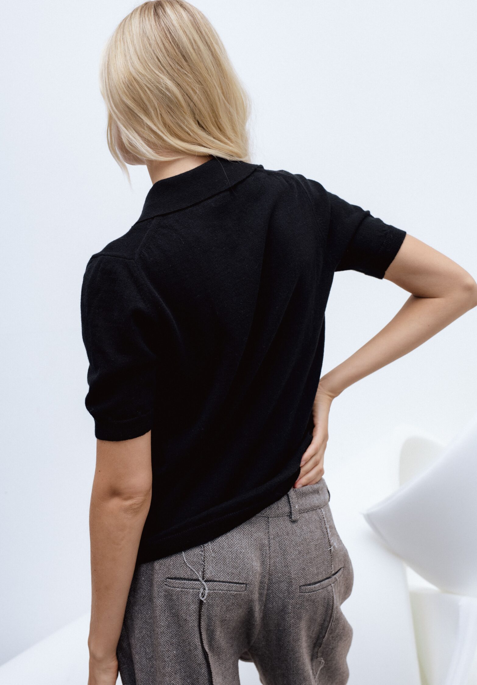 Maderas knitted polo top  | unlabel