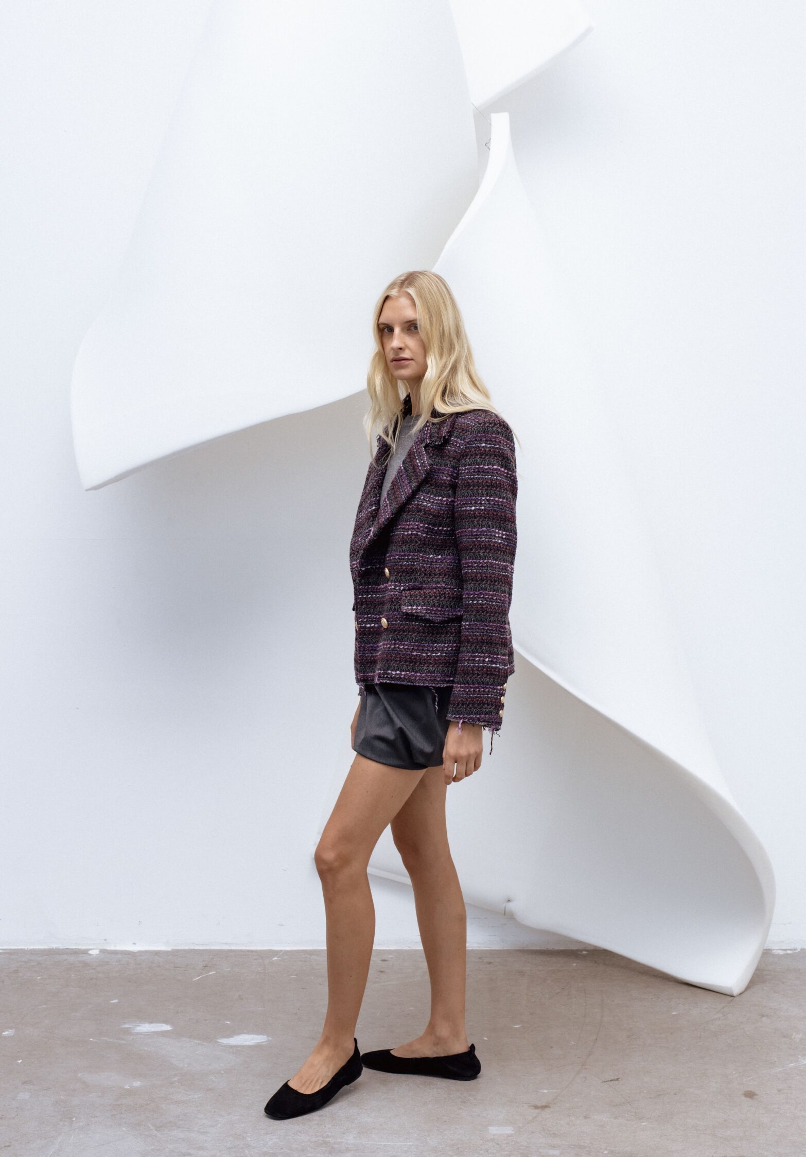 alma tweed blazer  | unlabel