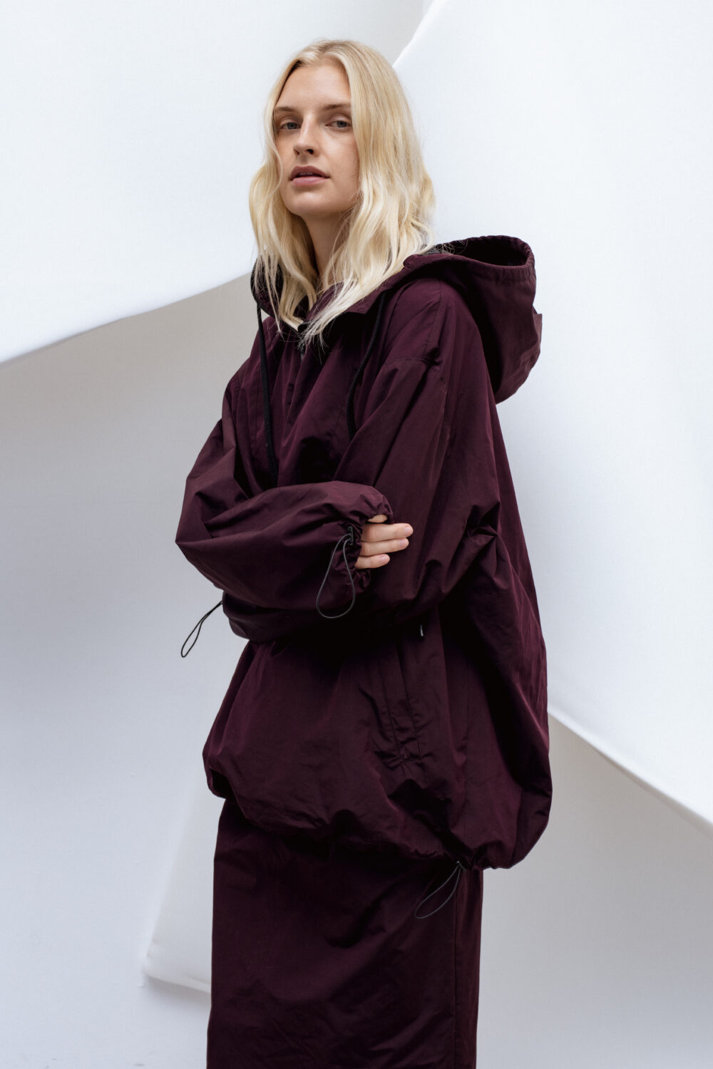 curl hooded anorak  | unlabel