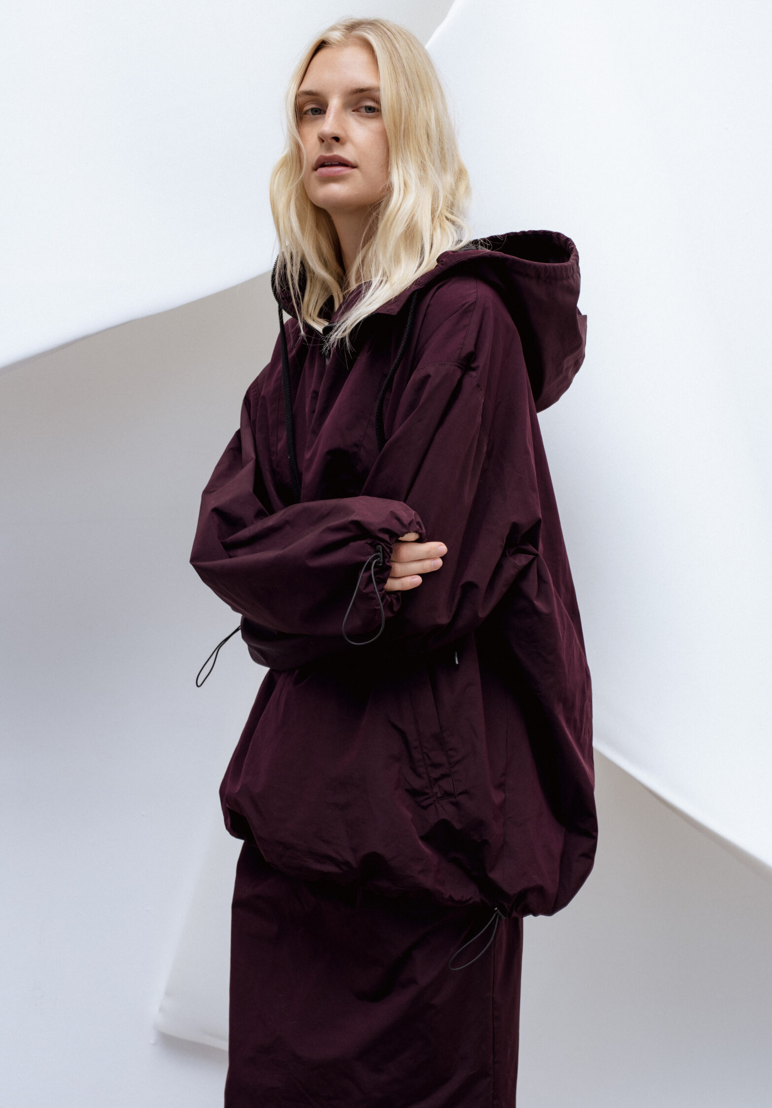 curl hooded anorak  | unlabel