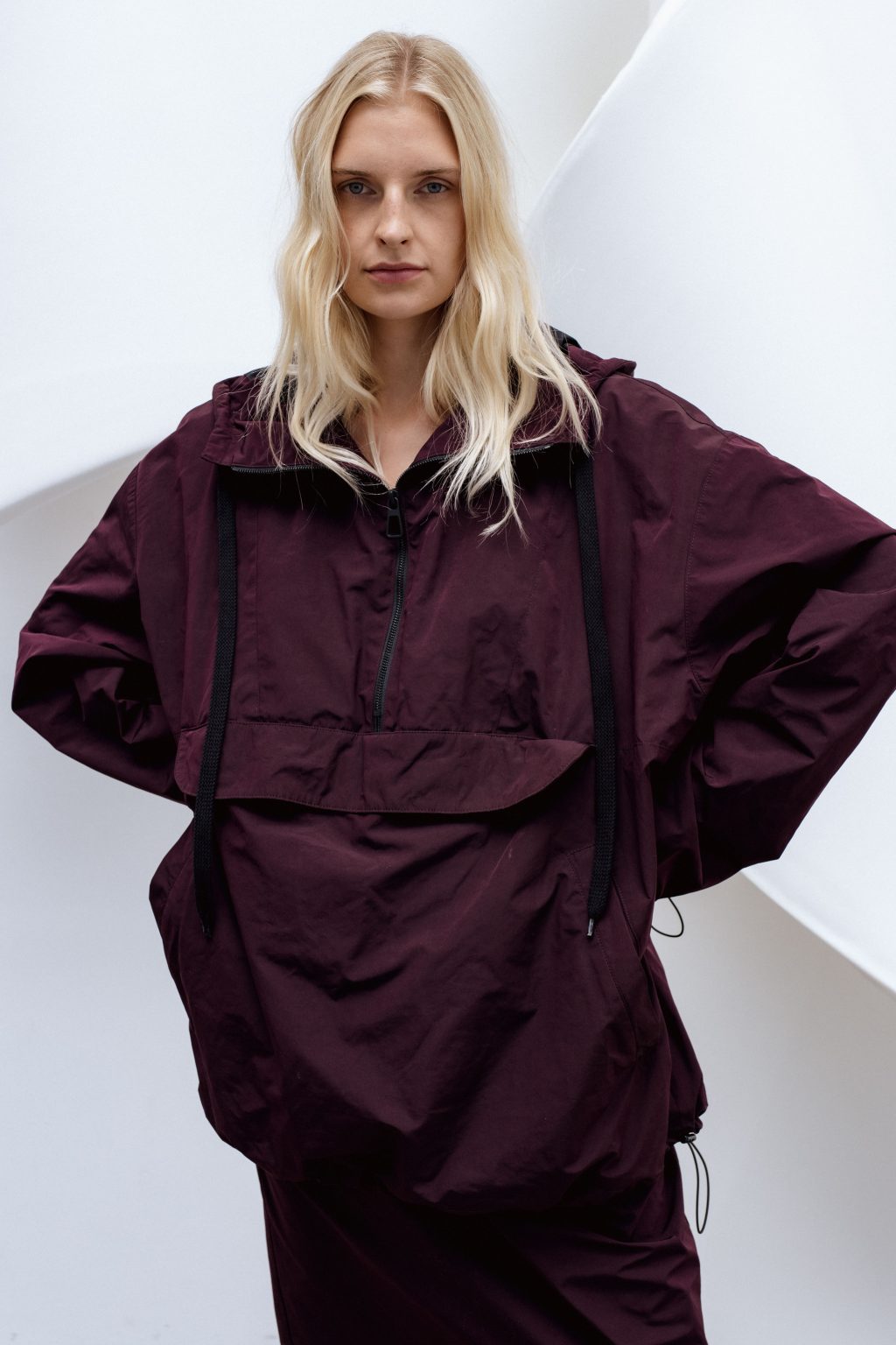 curl hooded anorak  | unlabel