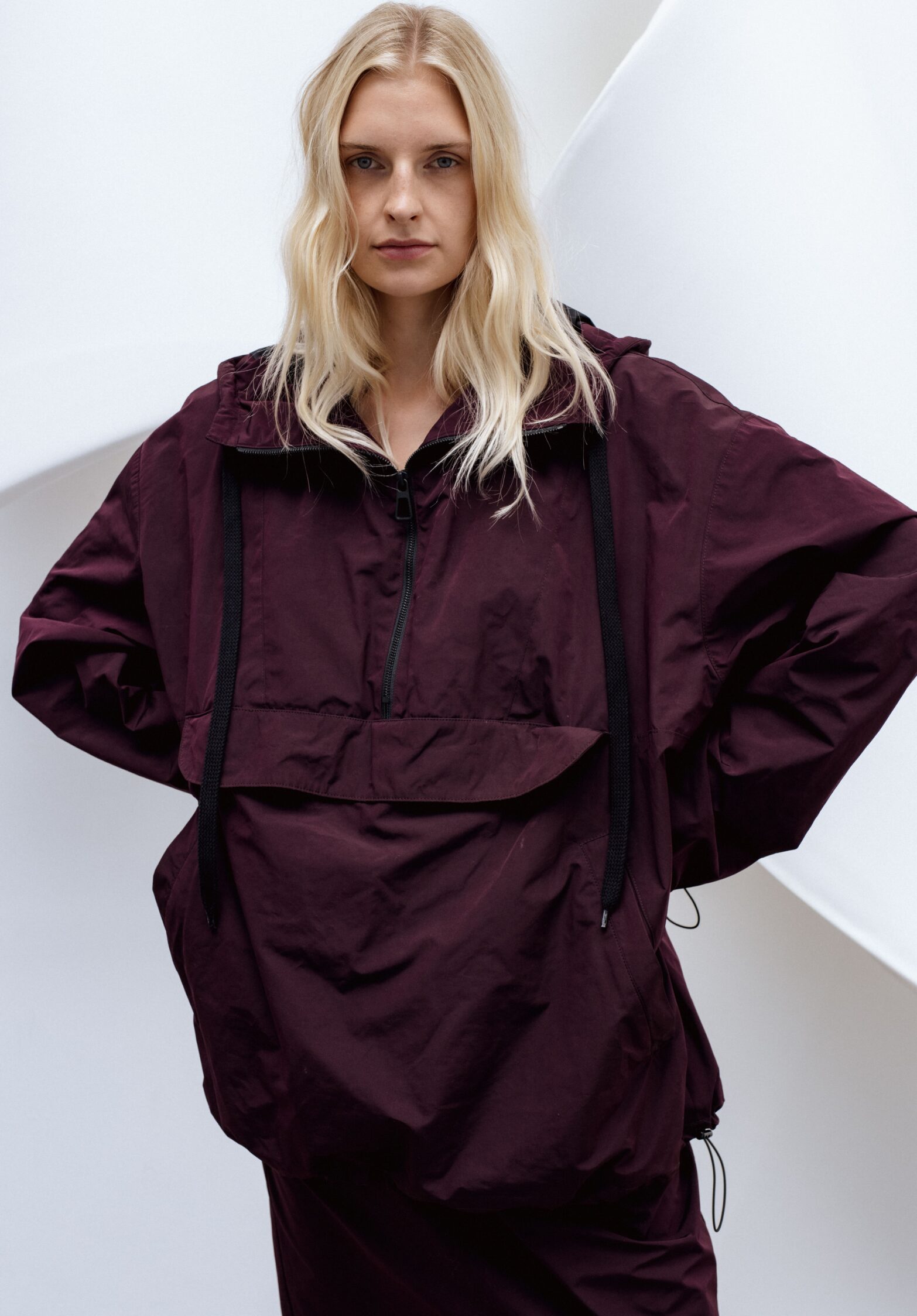 curl hooded anorak  | unlabel