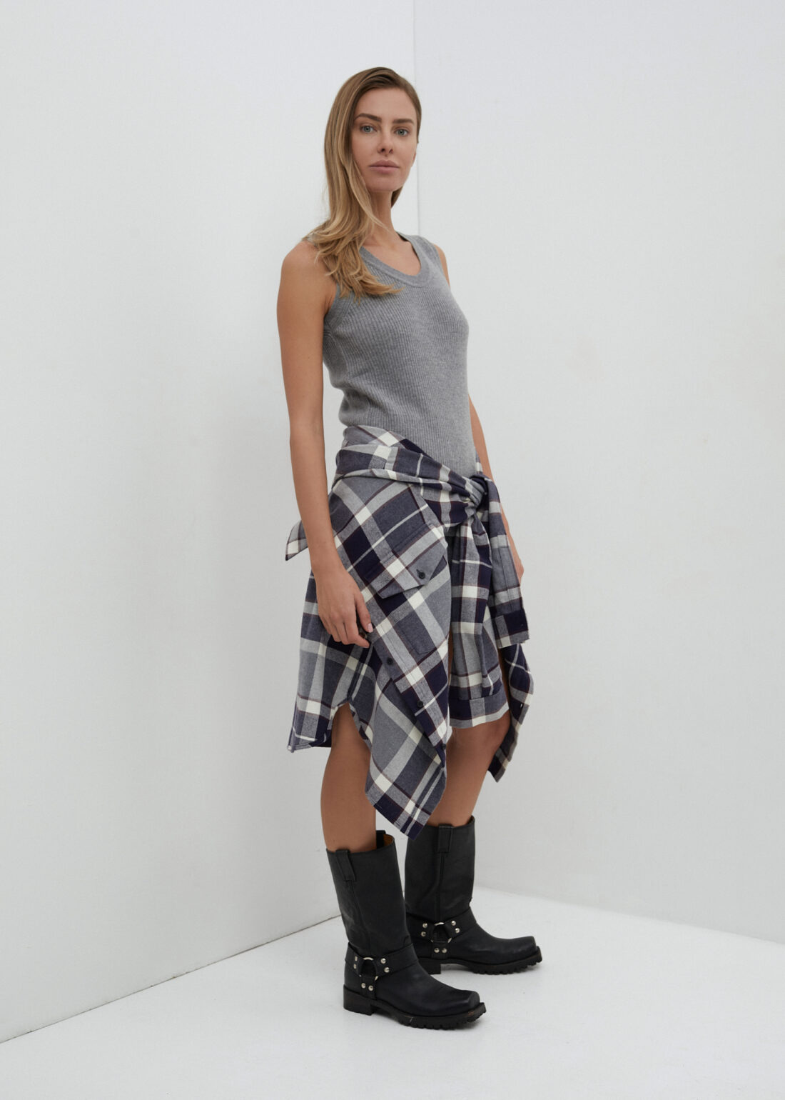 Fuss checked shirt  | unlabel