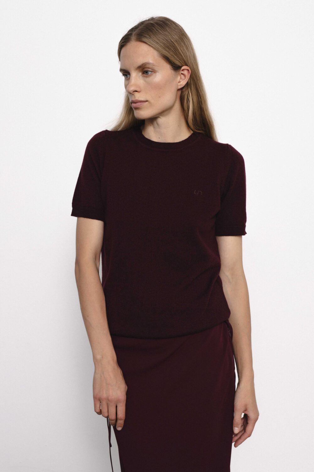 Women's clothing fashion. Andes top from unlabel f/w 25'26 collection. Minimalist style, modern design, premium quality womenswear. Made in Lithuania.