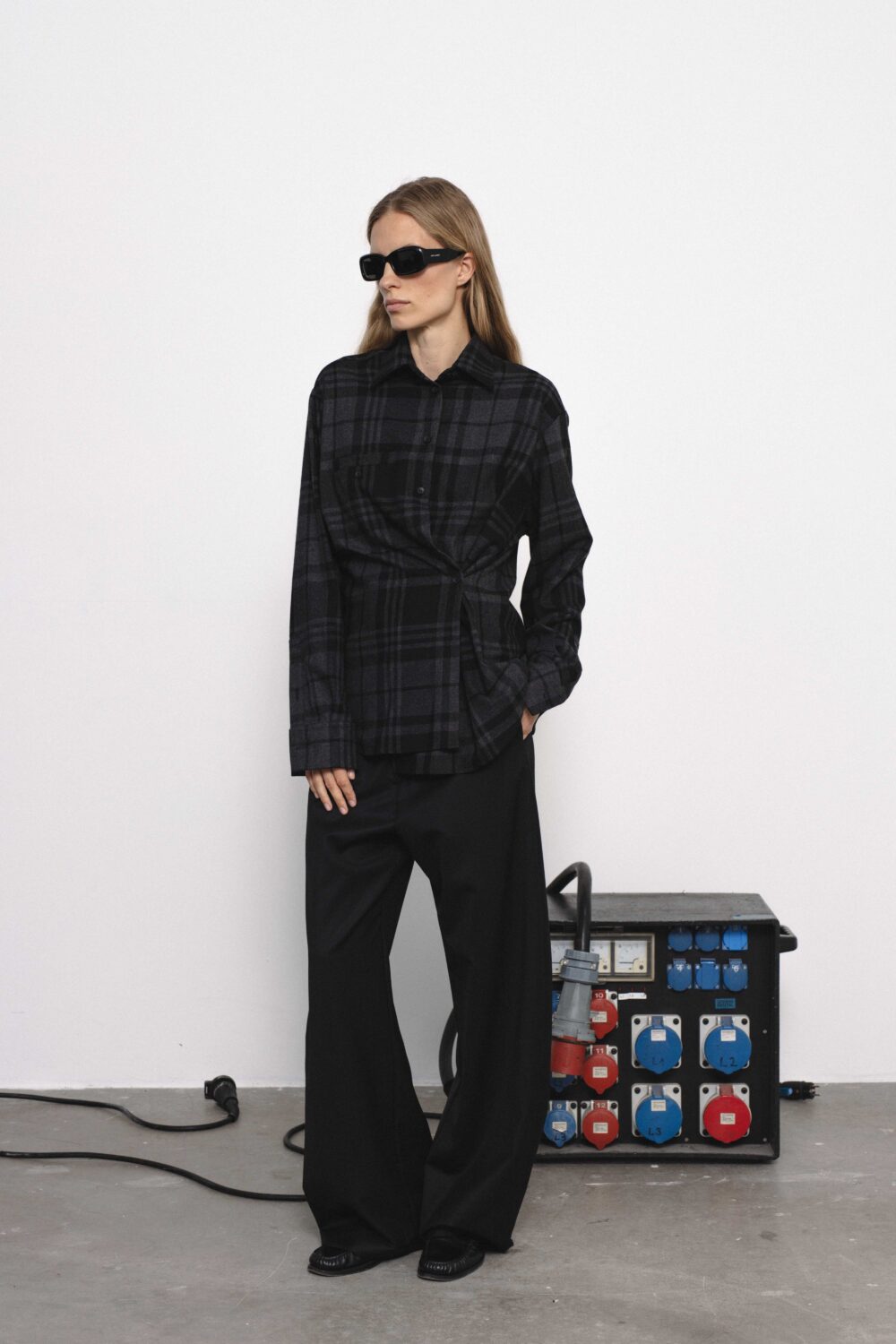 Women's clothing fashion. Bliss2 shirt from unlabel f/w 25'26 collection. Minimalist style, modern design, premium quality womenswear. Made in Lithuania.
