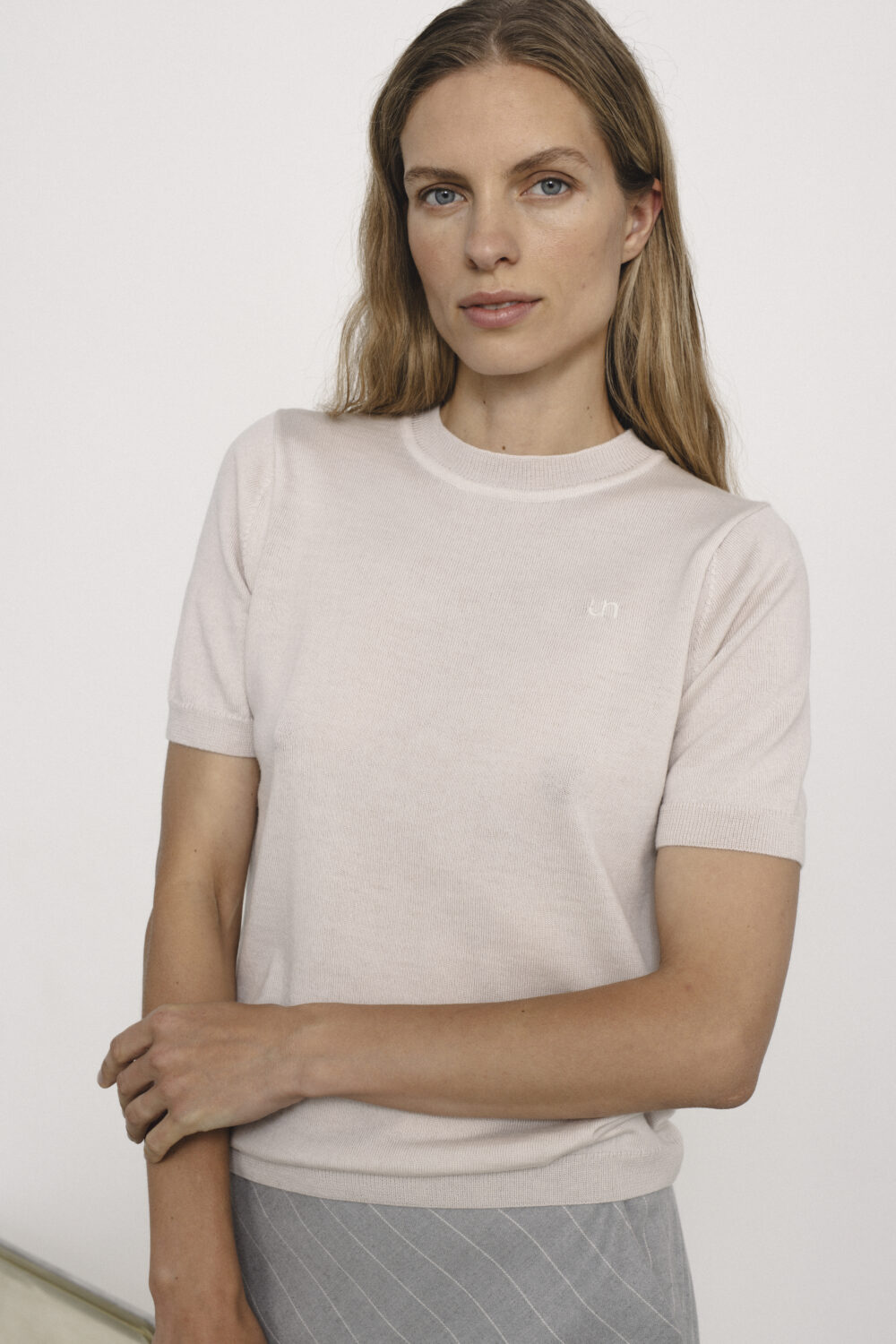 Women's clothing fashion. Chloe2 top from unlabel f/w 25'26 collection. Minimalist style, modern design, premium quality womenswear. Made in Lithuania.