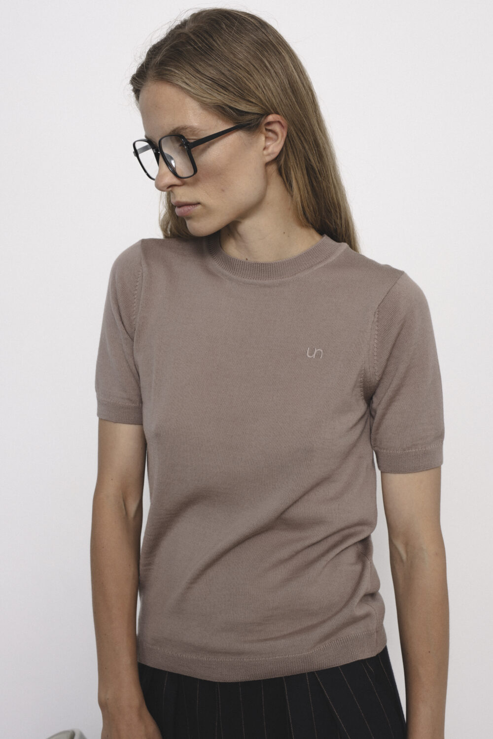Women's clothing fashion. Chloe5 top from unlabel f/w 25'26 collection. Minimalist style, modern design, premium quality womenswear. Made in Lithuania.
