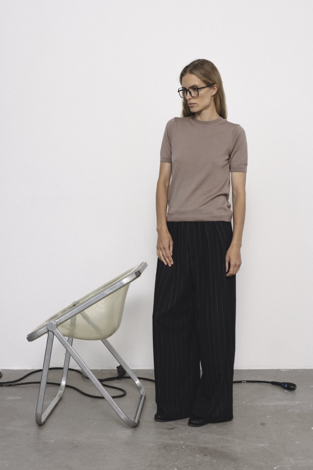 Women's clothing fashion. Chloe5 top from unlabel f/w 25'26 collection. Minimalist style, modern design, premium quality womenswear. Made in Lithuania.