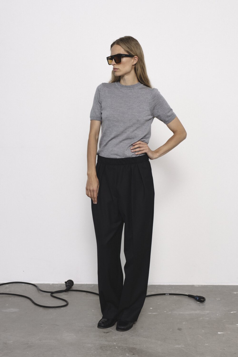 Women's clothing fashion. Chloe6 top from unlabel f/w 25'26 collection. Minimalist style, modern design, premium quality womenswear. Made in Lithuania.
