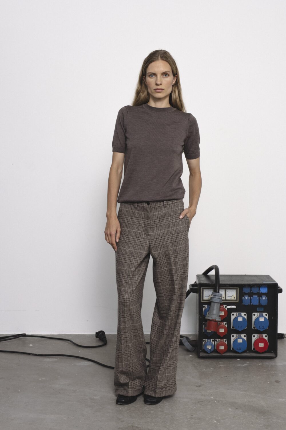 Women's clothing fashion. Chloe8 top from unlabel f/w 25'26 collection. Minimalist style, modern design, premium quality womenswear. Made in Lithuania.