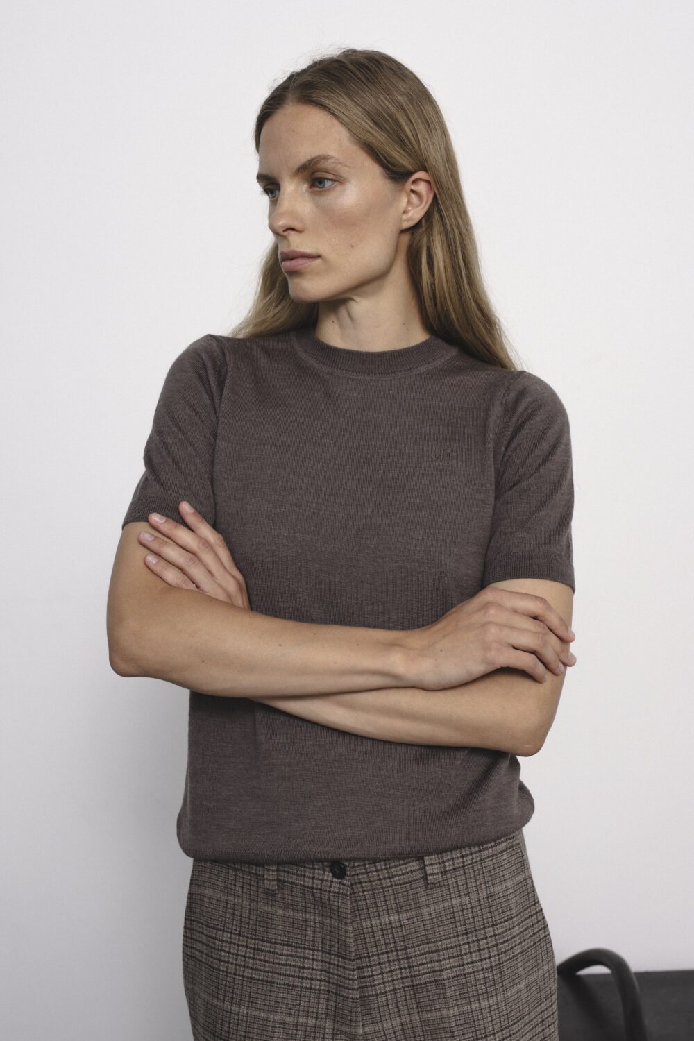 Women's clothing fashion. Chloe8 top from unlabel f/w 25'26 collection. Minimalist style, modern design, premium quality womenswear. Made in Lithuania.