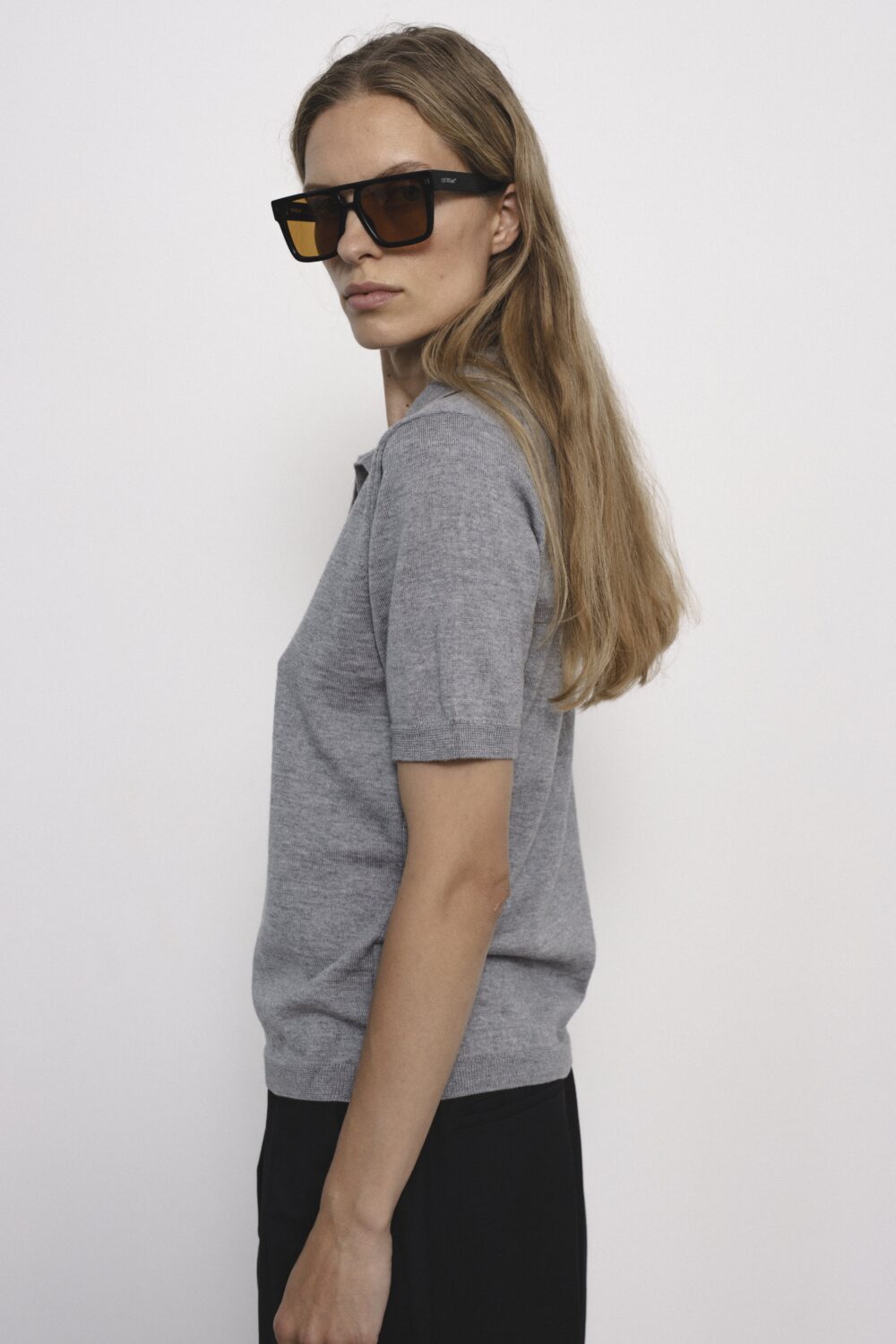 Women's clothing fashion. Nora top from unlabel f/w 25'26 collection. Minimalist style, modern design, premium quality womenswear. Made in Lithuania.