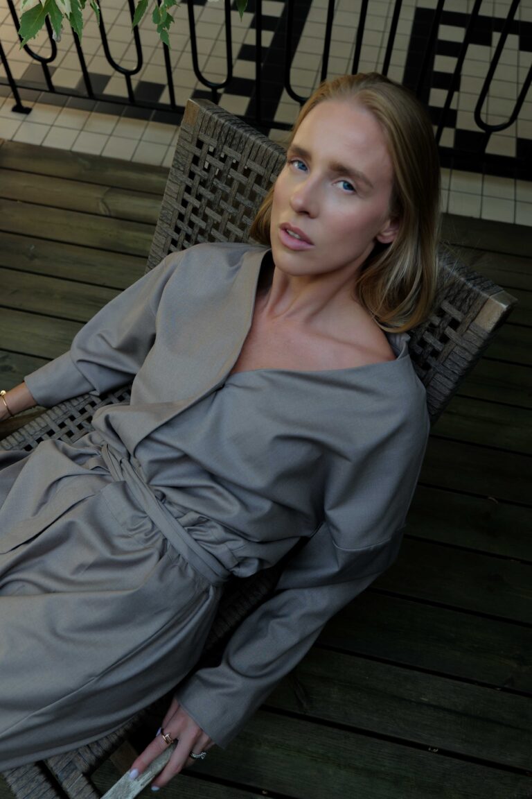 Women's clothing fashion. P1302534 from unlabel f/w 25'26 collection. Minimalist style, modern design, premium quality womenswear. Made in Lithuania.