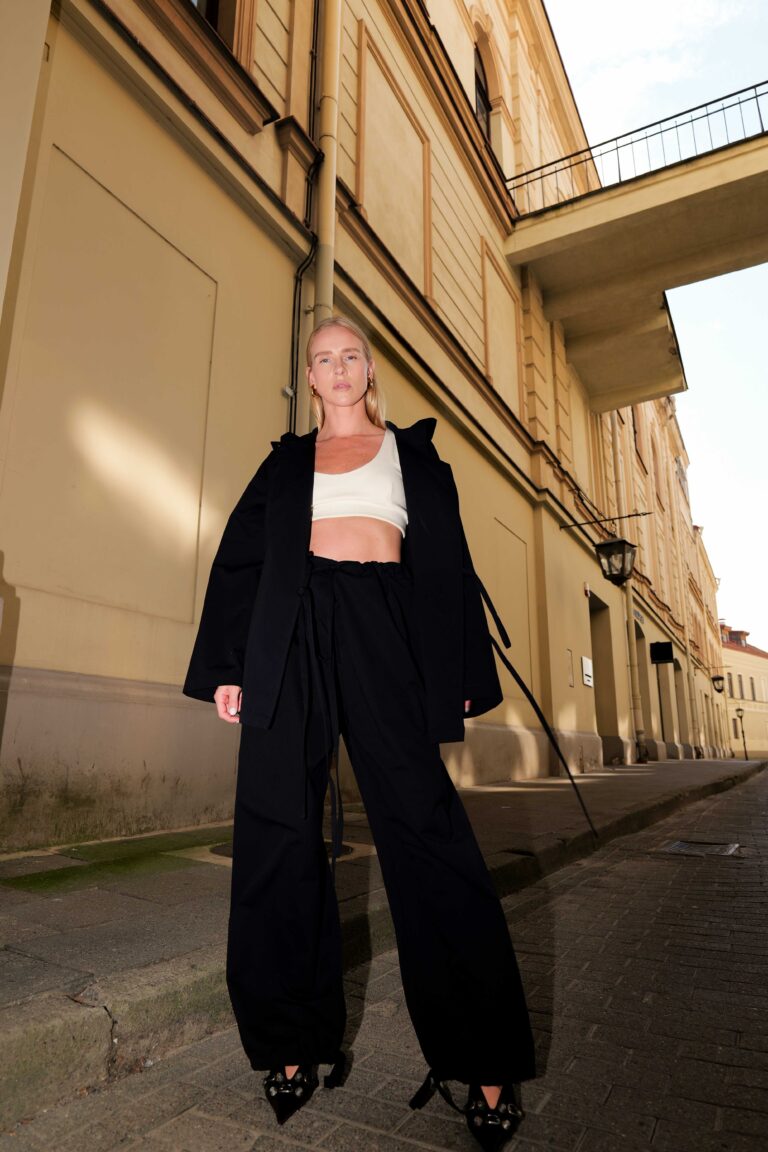 Women's clothing fashion. P1302996 from unlabel f/w 25'26 collection. Minimalist style, modern design, premium quality womenswear. Made in Lithuania.