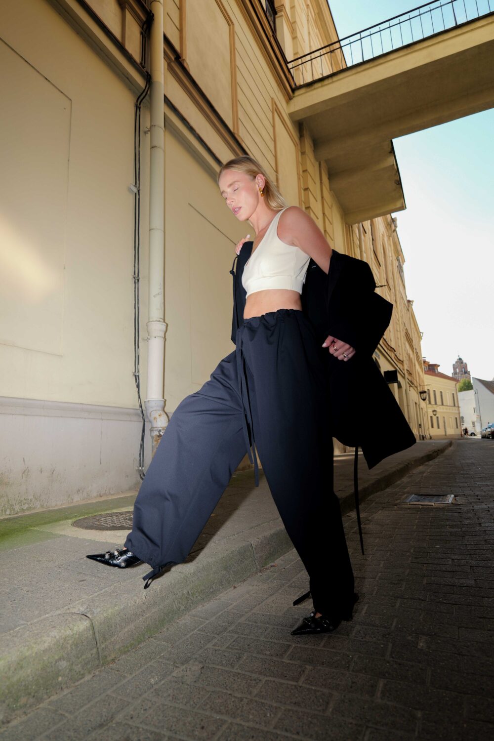 Women's clothing fashion. Pants from unlabel f/w 25'26 collection. Minimalist style, modern design, premium quality womenswear. Made in Lithuania.