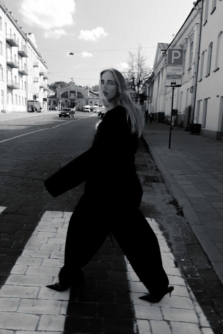Women's clothing fashion. P1313564 from unlabel f/w 25'26 collection. Minimalist style, modern design, premium quality womenswear. Made in Lithuania.