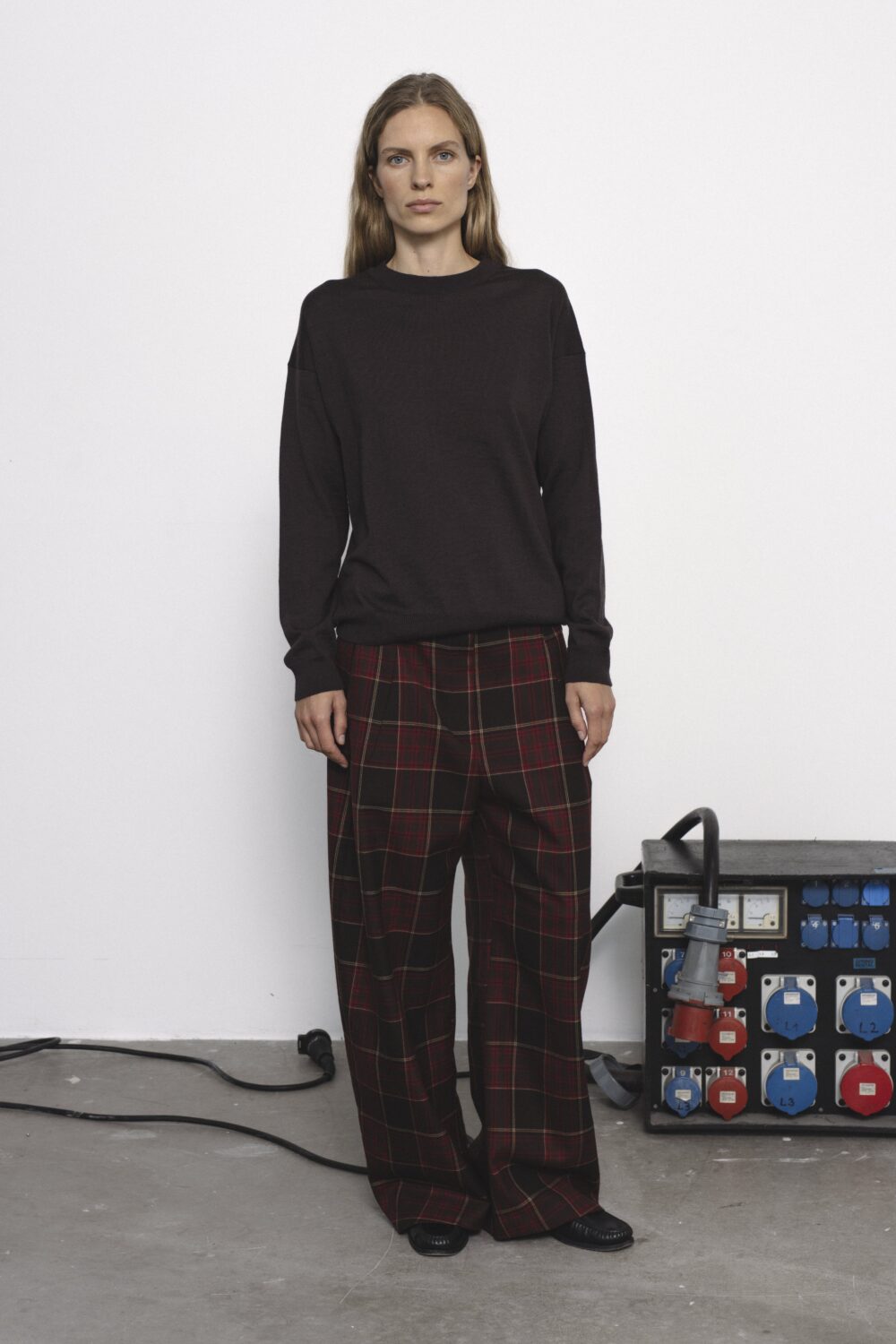 Women's clothing fashion. Viola2 sweater from unlabel f/w 25'26 collection. Minimalist style, modern design, premium quality womenswear. Made in Lithuania.