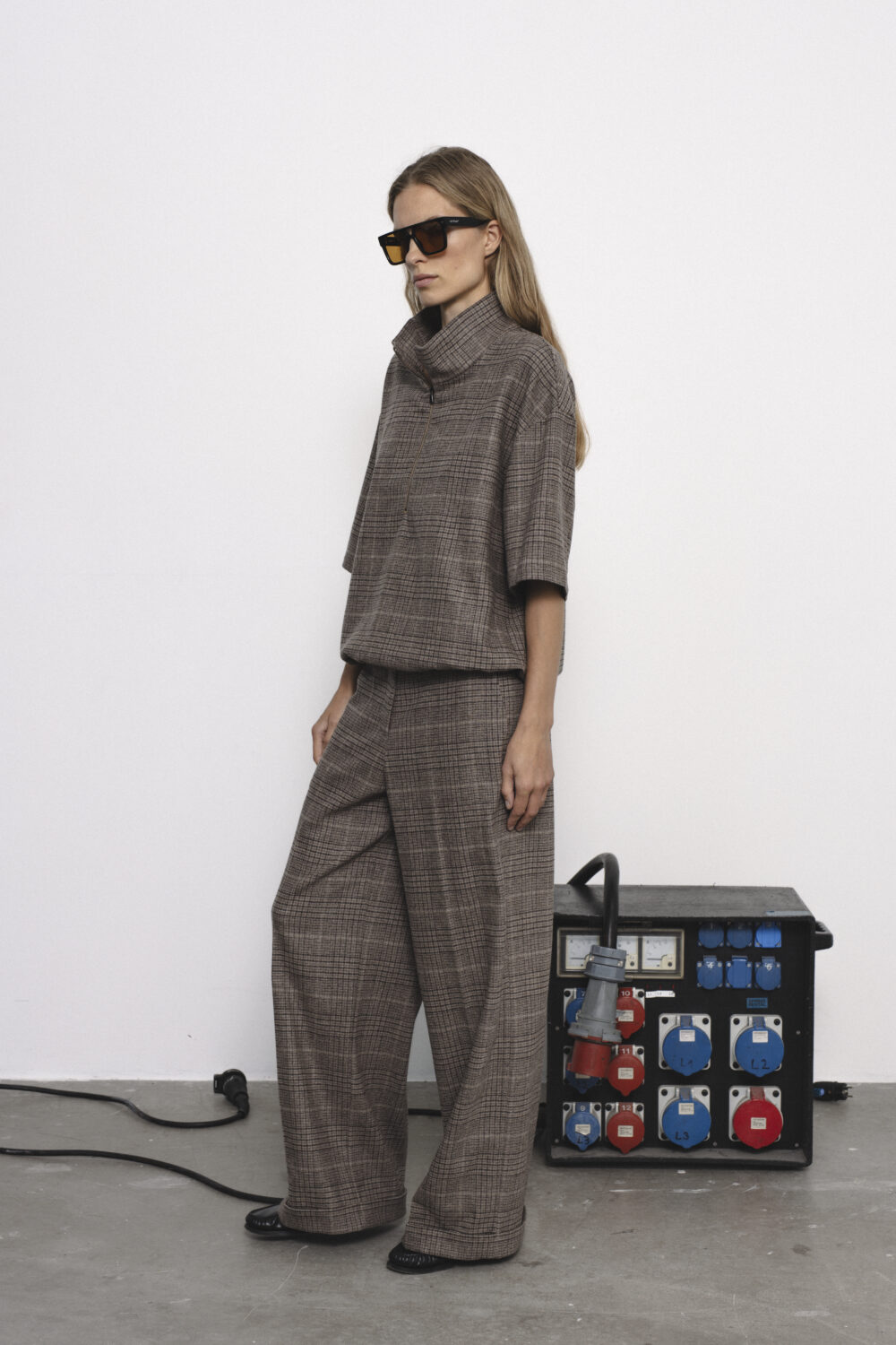 Women's clothing fashion. Lois pants from unlabel f/w 25'26 collection. Minimalist style, modern design, premium quality womenswear. Made in Lithuania.