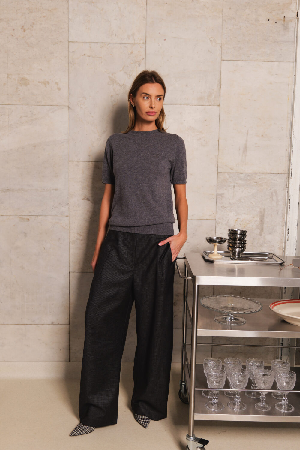 Women's clothing fashion. Ava top from unlabel f/w 25'26 collection. Minimalist style, modern design, premium quality womenswear. Made in Lithuania.