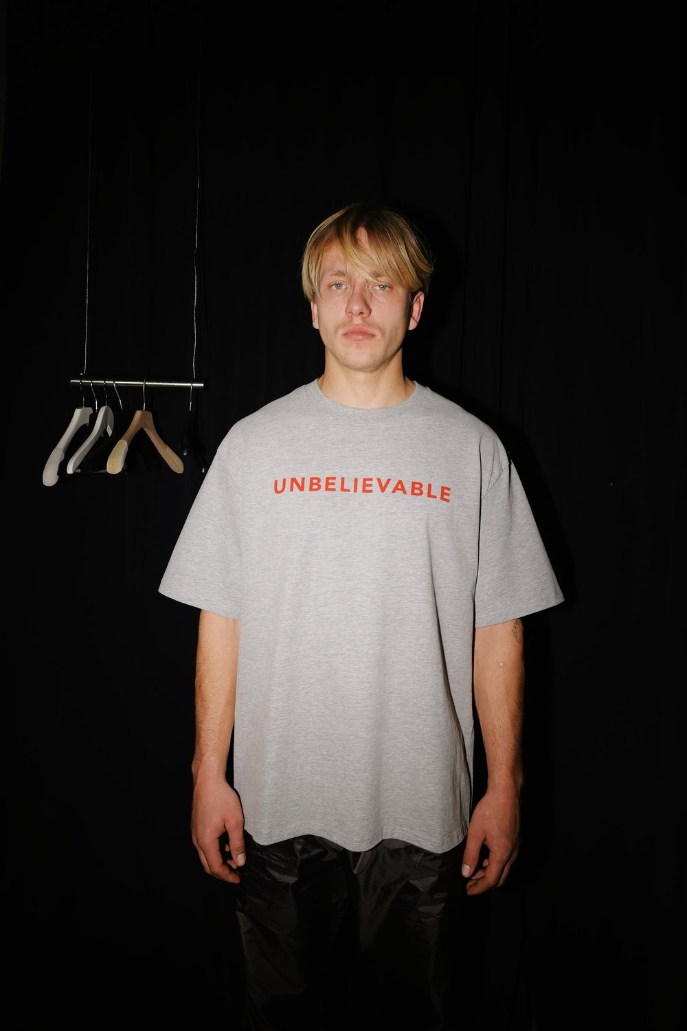 Code D t shirt “unbelievable” | unlabel Women's clothing fashion. Code D t shirt “unbelievable” from unlabel f/w 25'26 collection. Minimalist style, modern design, premium quality womenswear. Made in Lithuania.