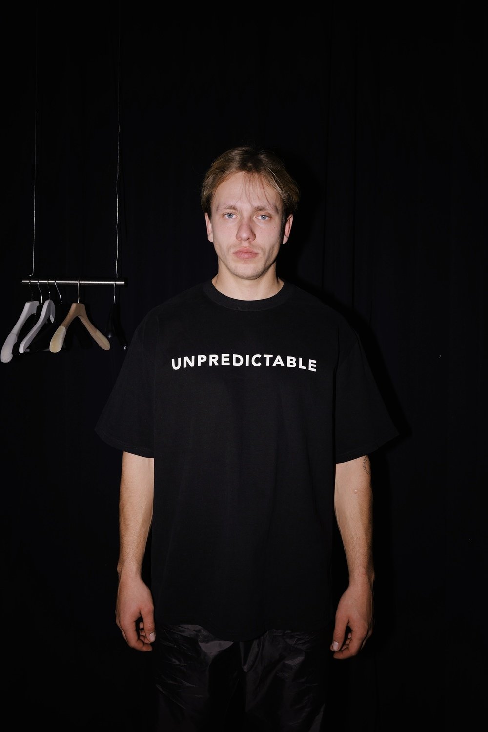 Code E t shirt unpredictable | unlabel Women's clothing fashion. Code E t shirt unpredictable from unlabel f/w 25'26 collection. Minimalist style, modern design, premium quality womenswear. Made in Lithuania.